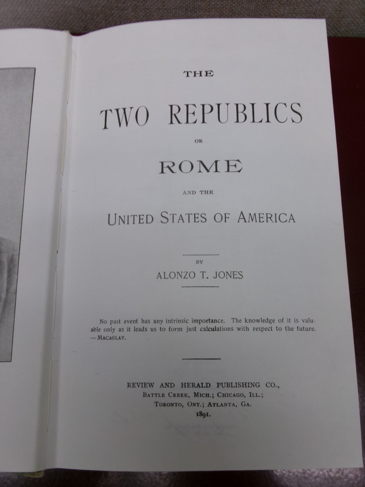 Two Republics by Alonzo Trévier 1850-1923 Jones (1891, Hardcover)