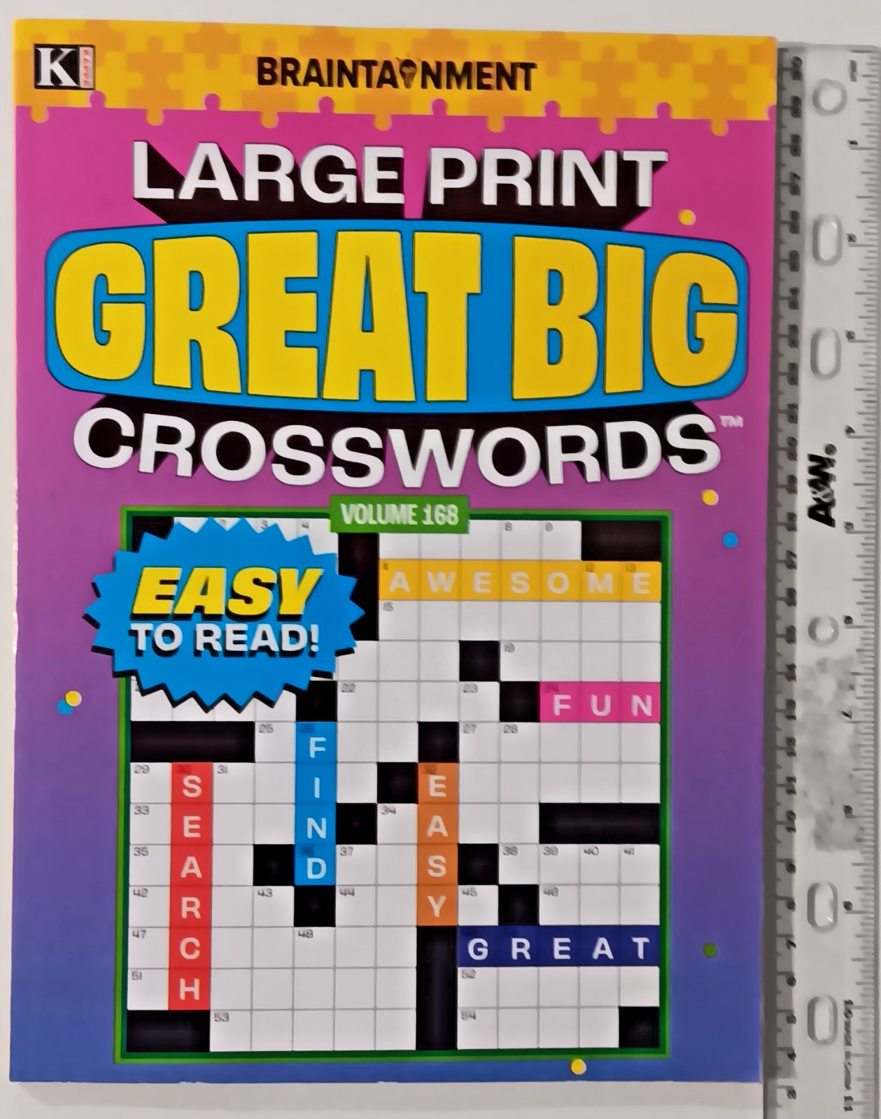 Lot of 6 Crossword Puzzle Books Kappa Dreamtivity Bendon Parragon Small-LG Print