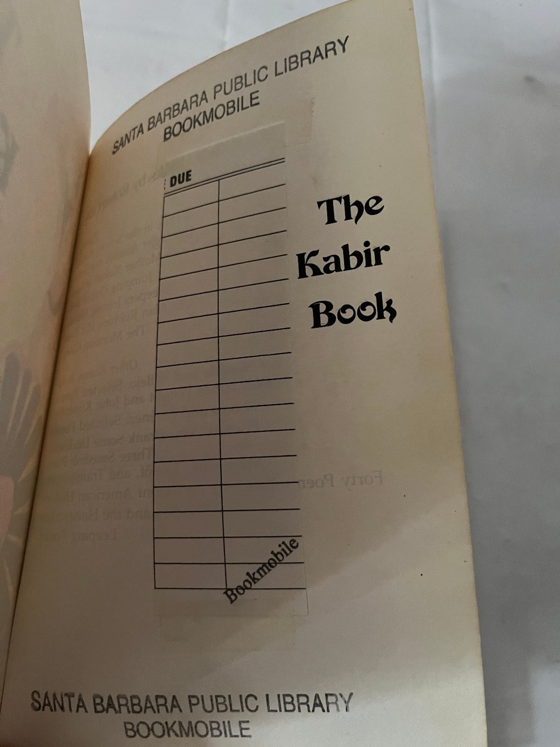 The Kabir Book Robert Bly 1977 Paperback Poetry Beacon Press