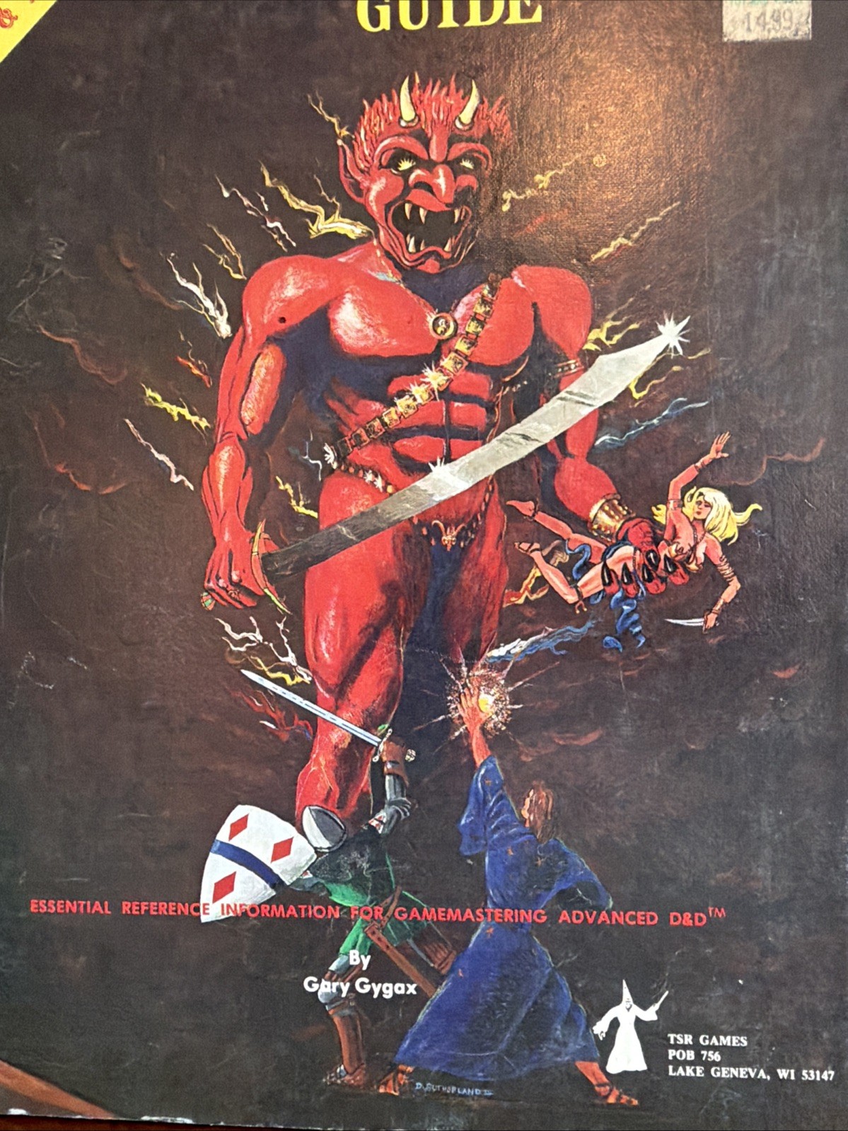 AD&D Dungeon Master’s Guide, 1st Ed, 6th “Gamma” Printing w/ Wizard Logo