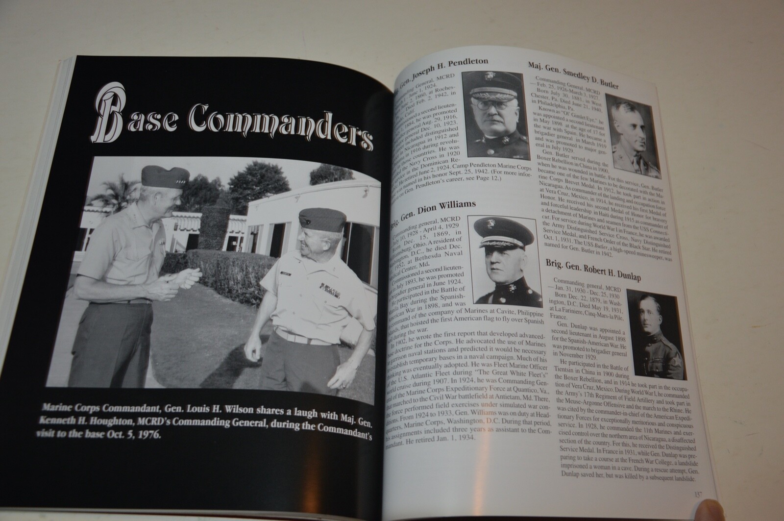 History Of Marine Corps Recruit Depot San Diego SIGNED GENERAL CHARLES C. KRULAK