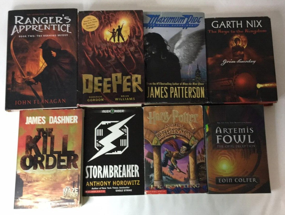 Lot of 8 Middle Grade YA Young Adult Books GENRE: Paranormal Fantasy Dystopian