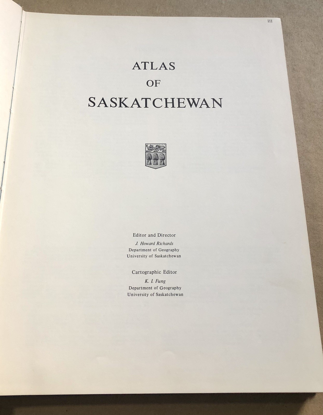 Atlas of Saskatchewan, 1969 Vintage Hardcover (10” x 13.5″) VG!