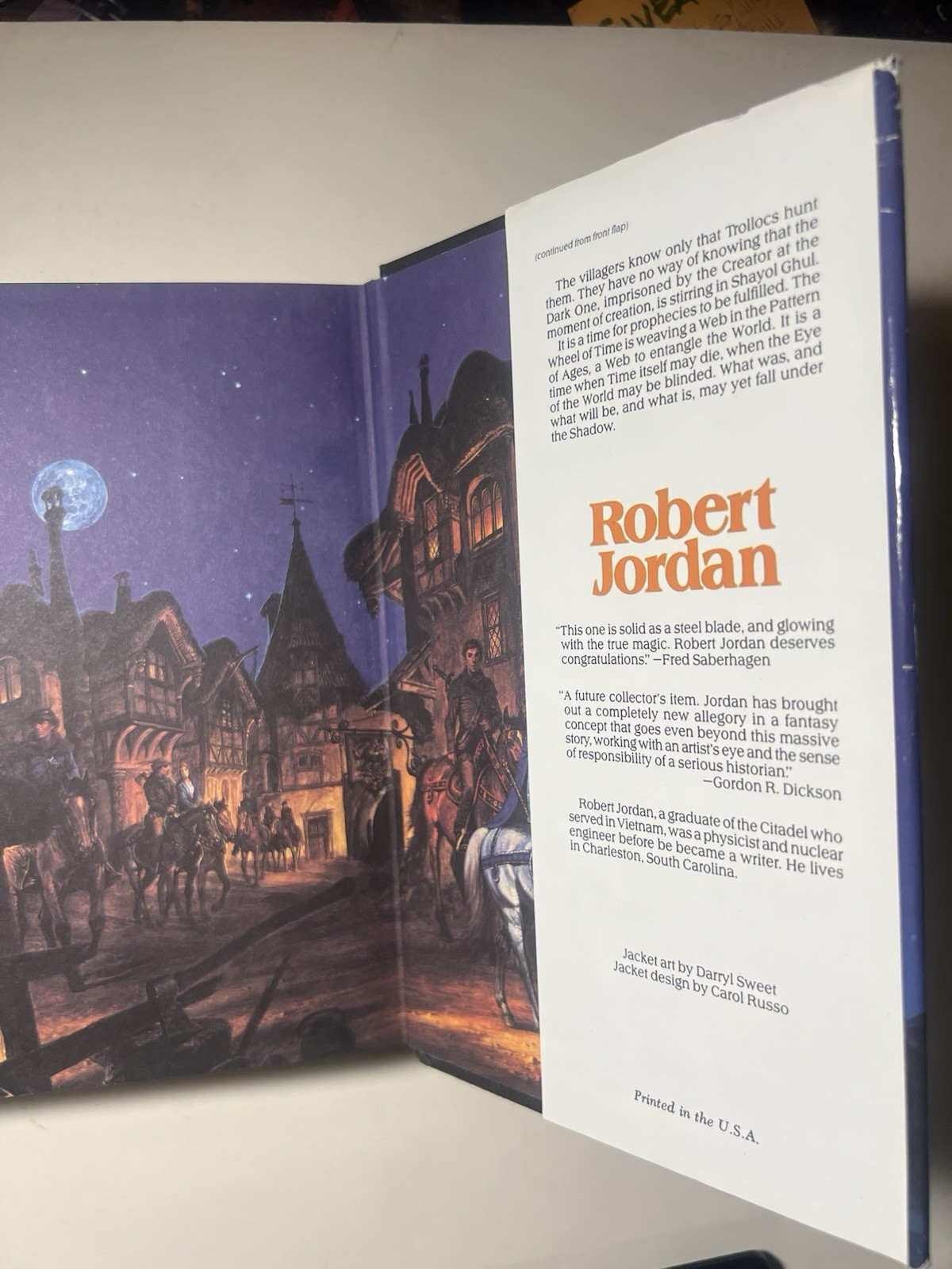 THE EYE OF THE WORLD (HARDCOVER, BCE 1990) ROBERT JORDAN WHEEL OF TIME BOOK HCDJ