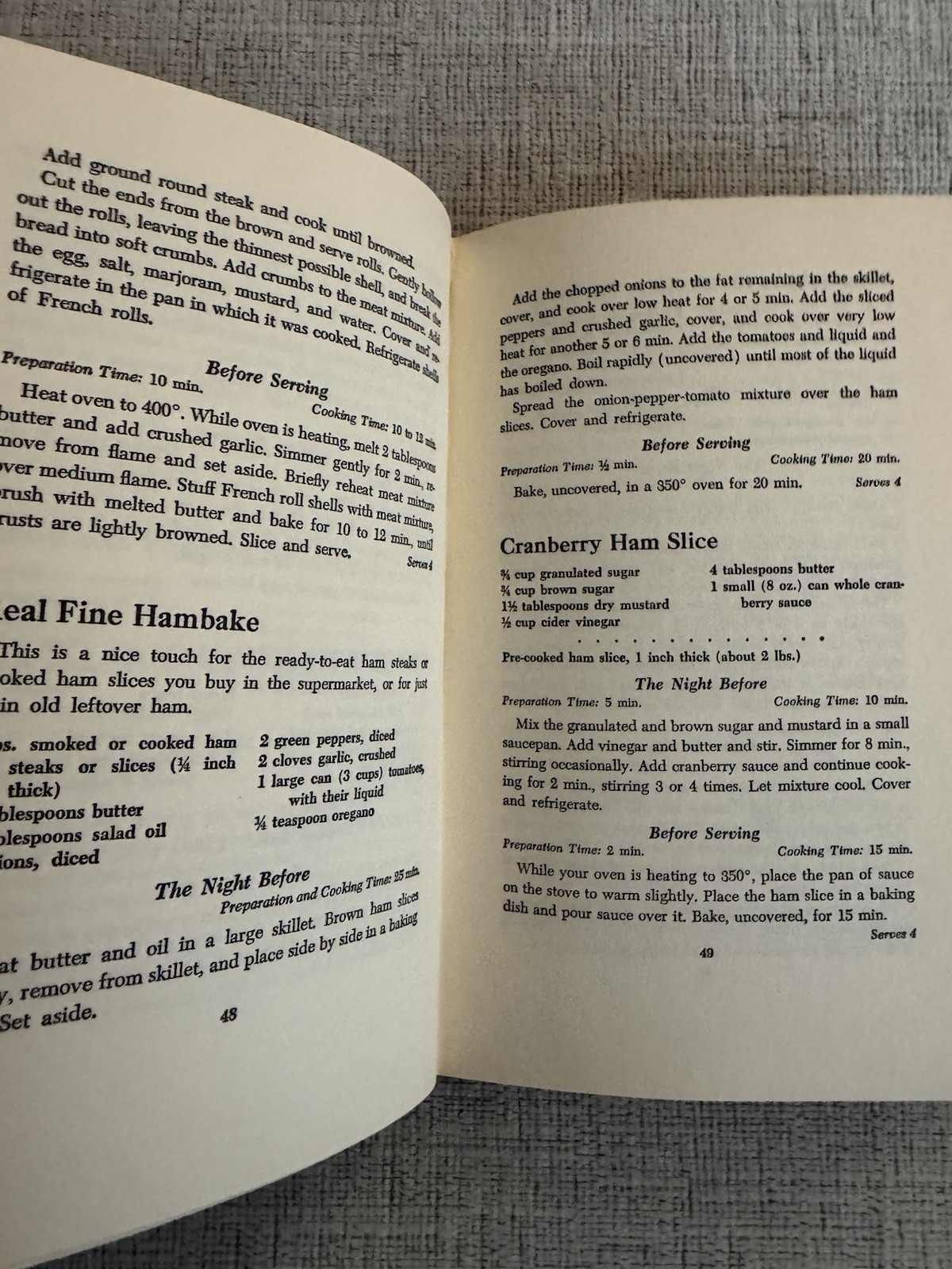 Working Wives Cook Book Zavin Stuart 1963 HC DJ Vintage Make Ahead