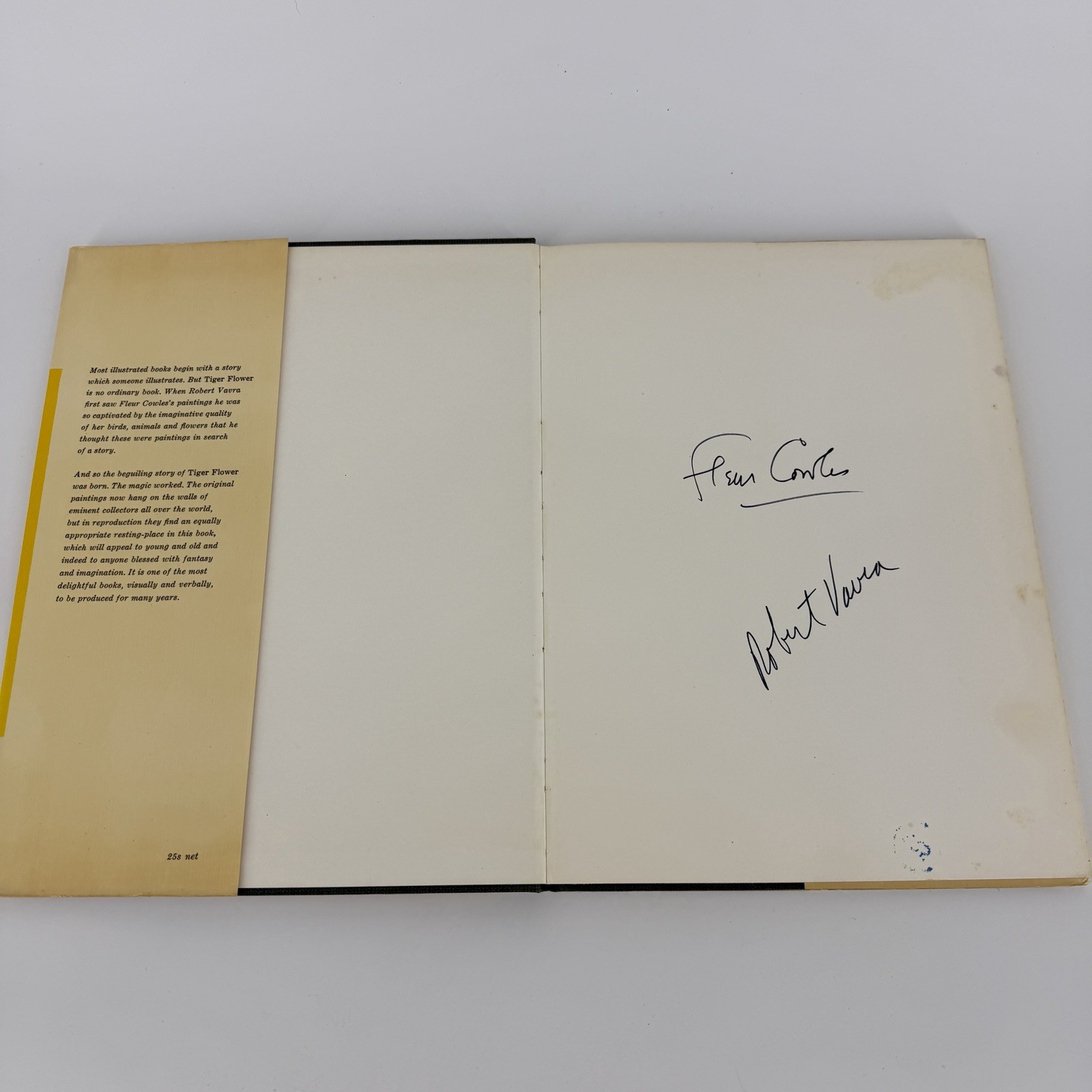 SIGNED Tiger Flower by Robert Vavra 1973, HC Around Flour Cowles’ Paintings 1st
