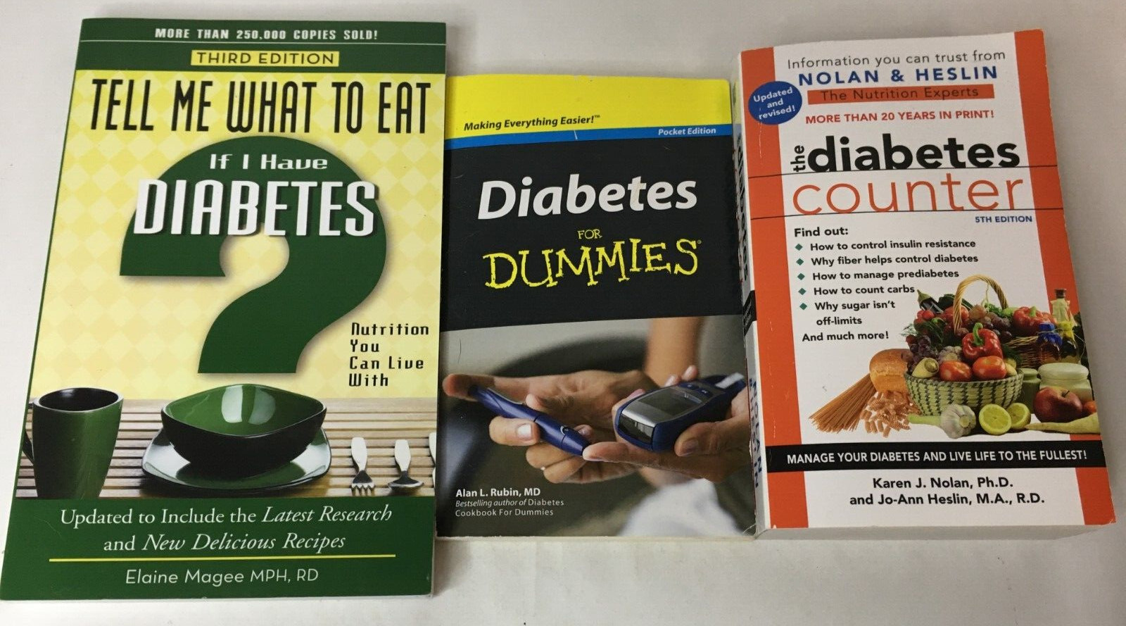 Lot of 9 DIABETES Guide Reference Books – Self Help – Health & Wellness