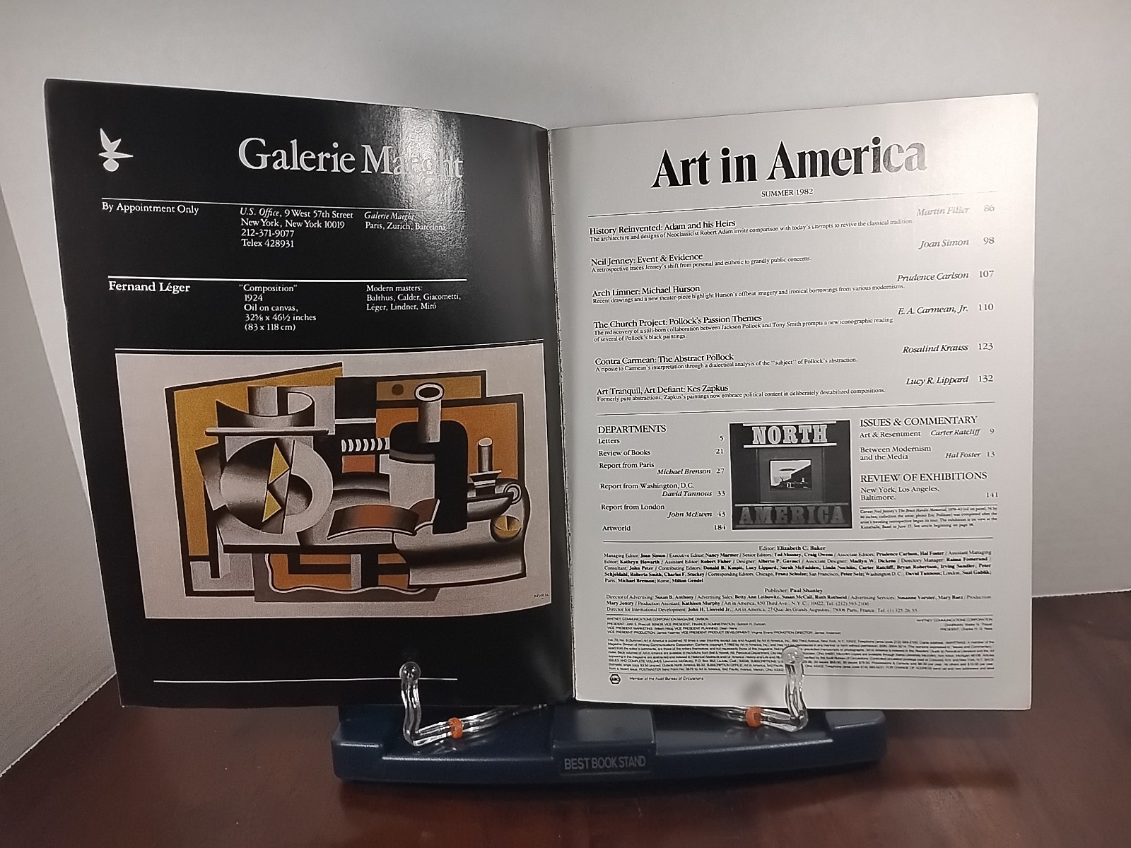 Art in America : Summer 1982 – Michael Hurson / Neil Jenny / Kes Zapkus ++