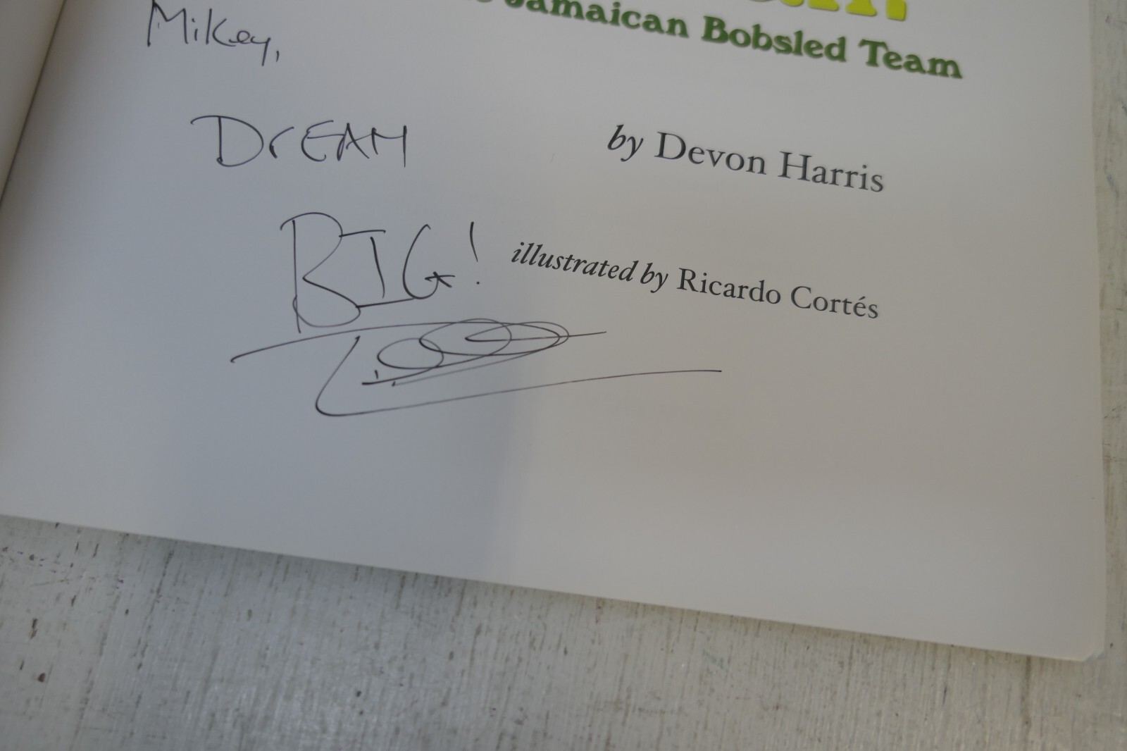 Yes, I Can!: The Story of the Jamaican Bobsled Team Devon Harris Signed PB
