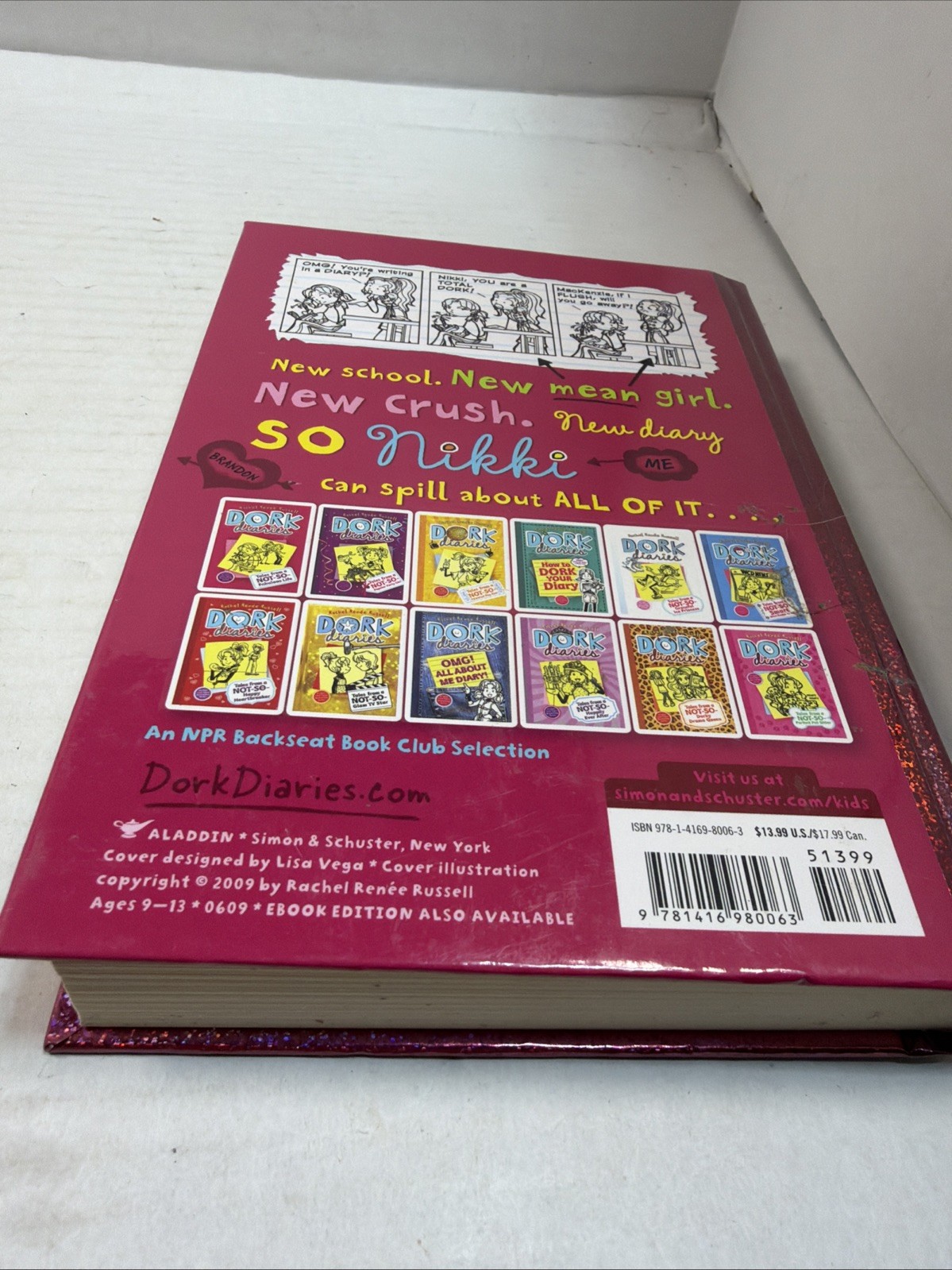 Dork Diaries by Rachel Renée Russell Lot Of 6 Books – 1, 2, 3, 8, 9, 11