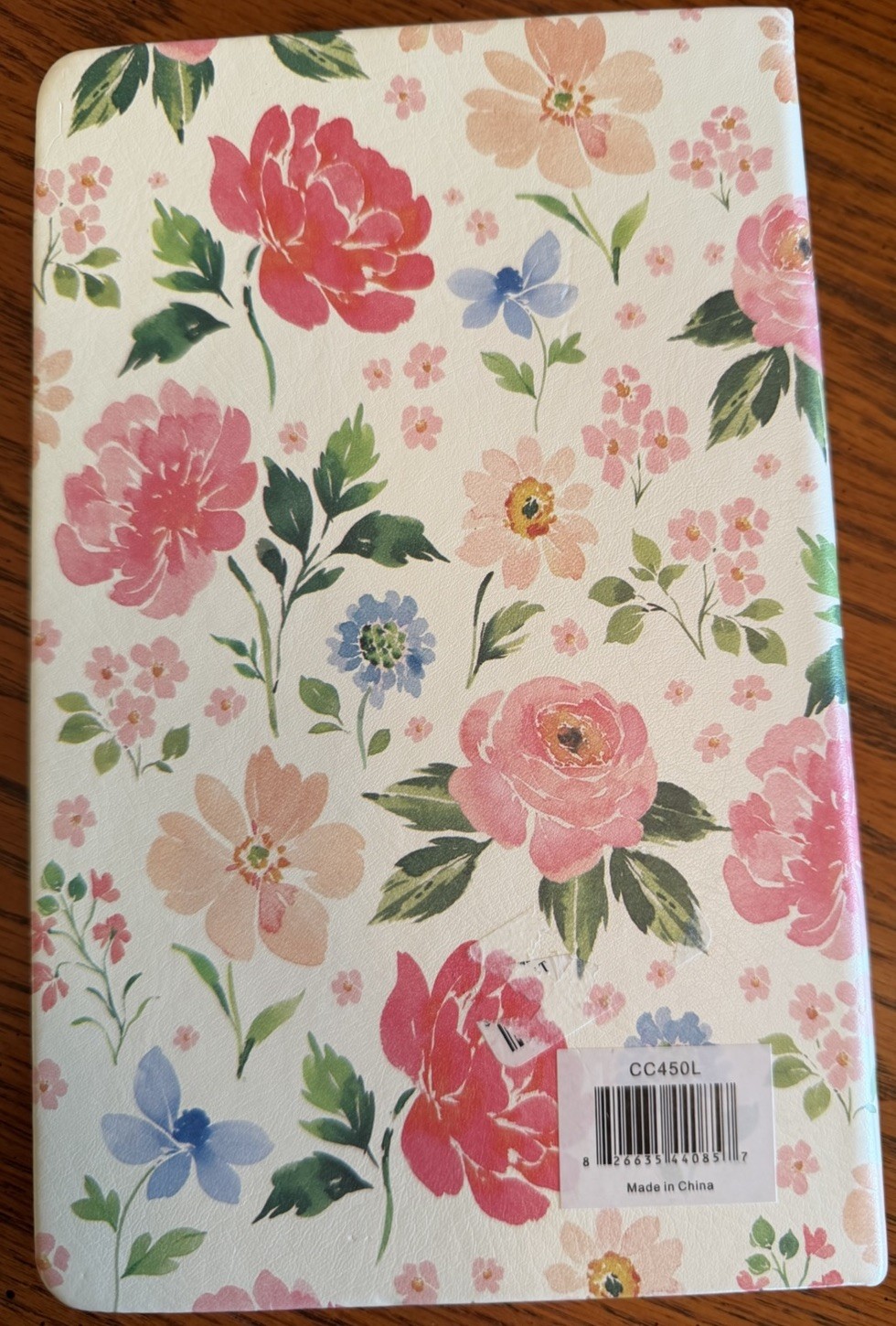Christian Art Gifts Journal w/Scripture Amazing Grace Pink Flower Pattern -Pen