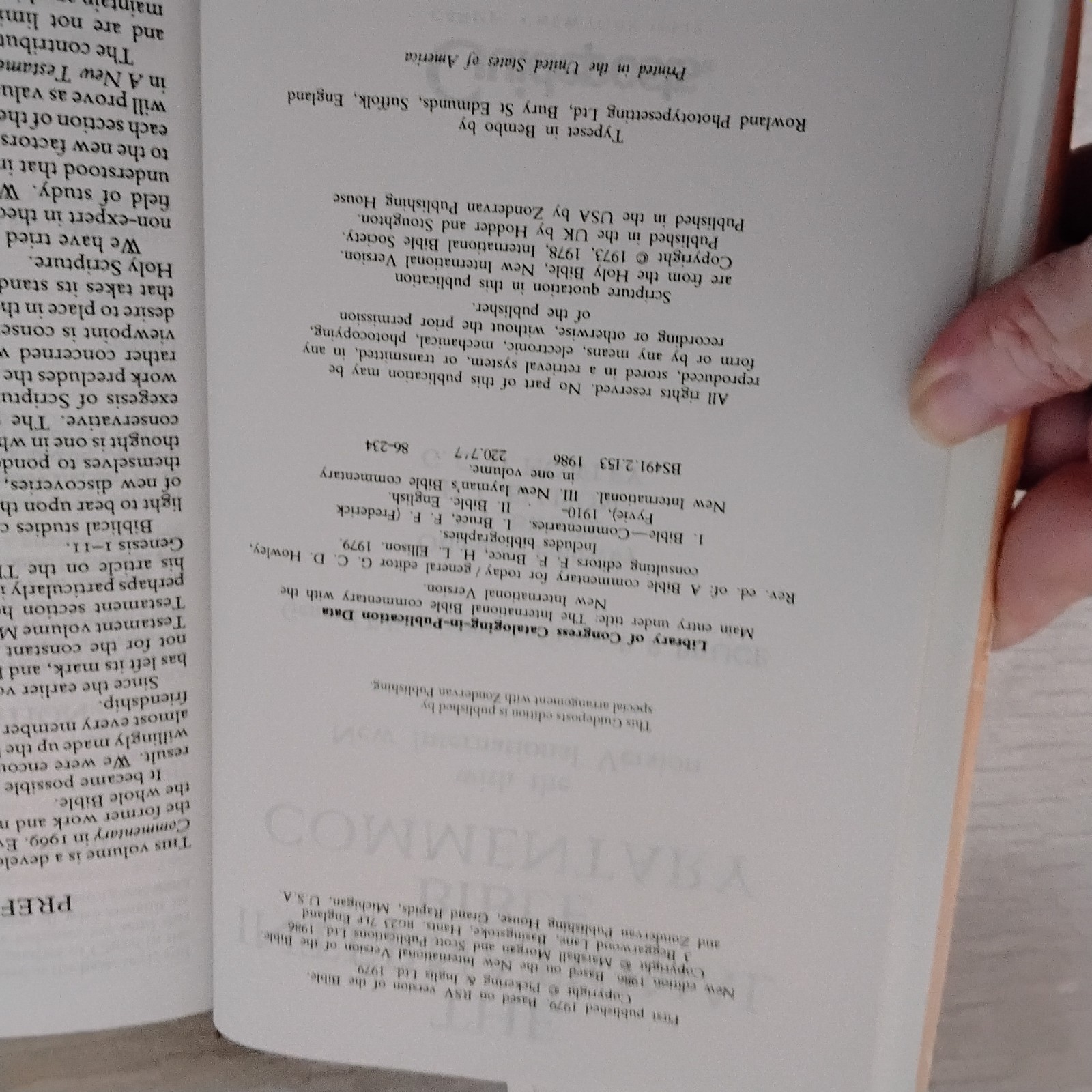 International Bible Commentary by F.F. Bruce 1986 Zondervan Guideposts Used