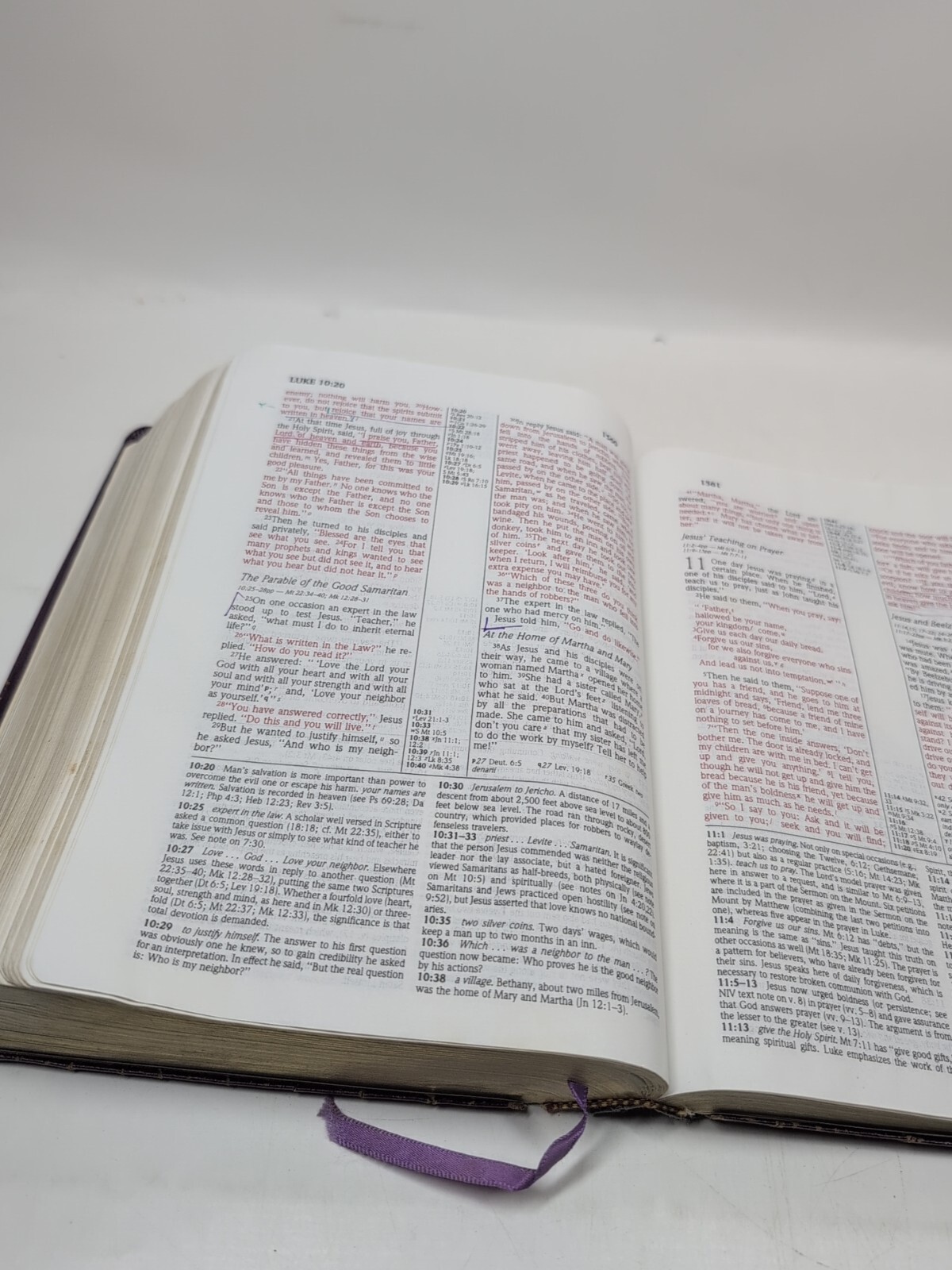 Zondervan NIV 1985 Study Bible Red Letter Violet/Purple Bonded Leather