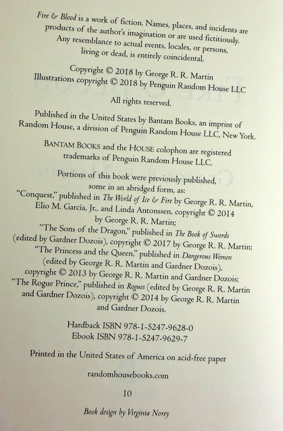 George R R Martin Game of Thrones Book Lot of 6 Books 3 Hardcover Fire & Blood