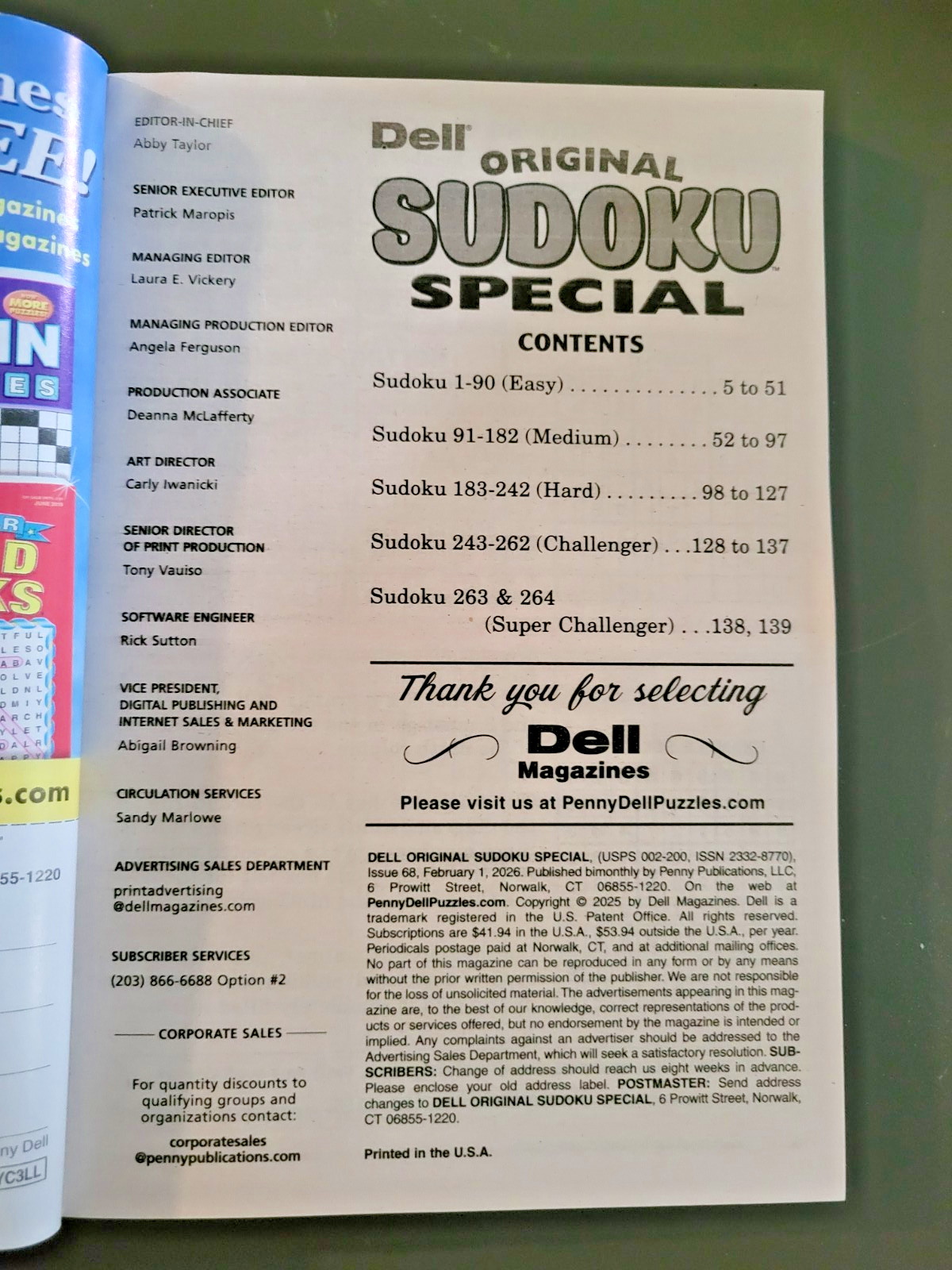 Lot of 3 SUDOKU Puzzle Books by Dell -Top Choice-Totally-Original – 450+ Puzzles