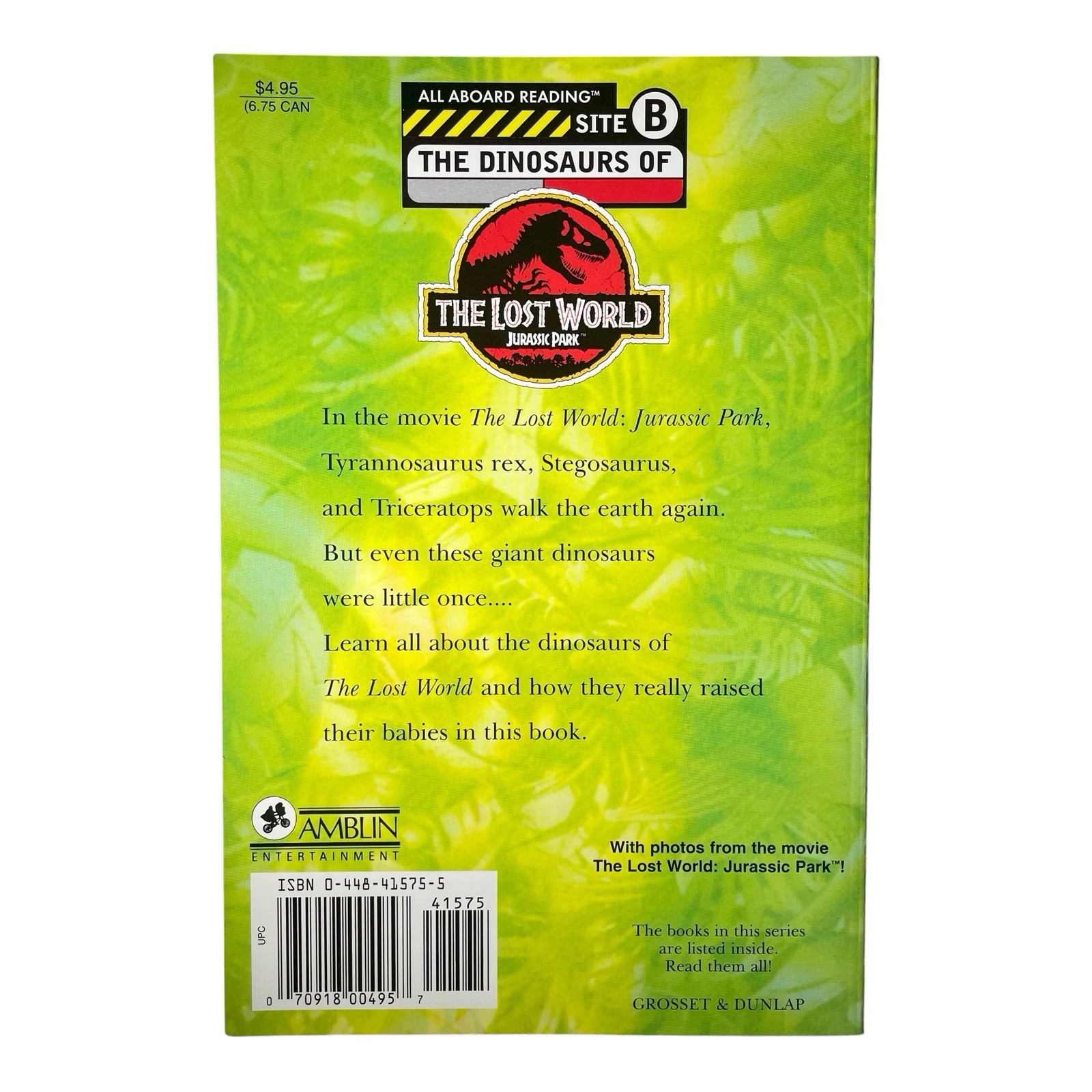 Vintage Dinosaurs of the “Lost World: Jurassic Park” Site B Children’s Book