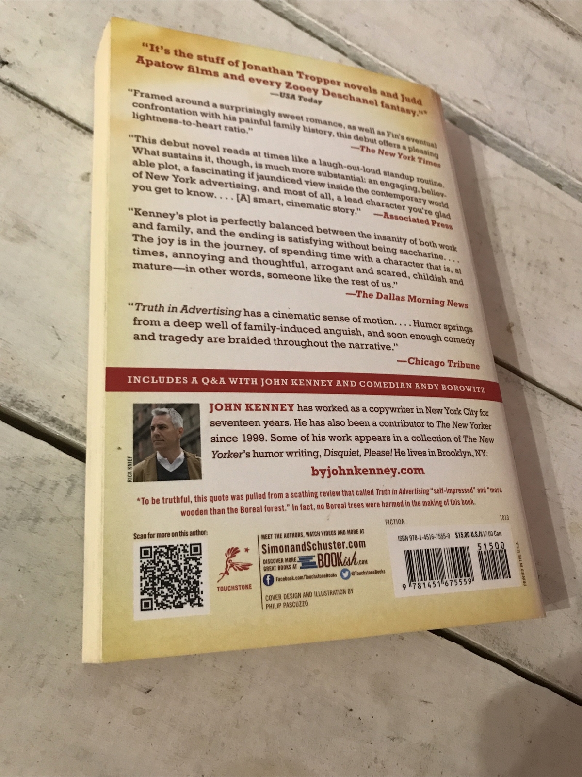 Truth in Advertising John Kenney Paperback Satirical Novel Bestseller