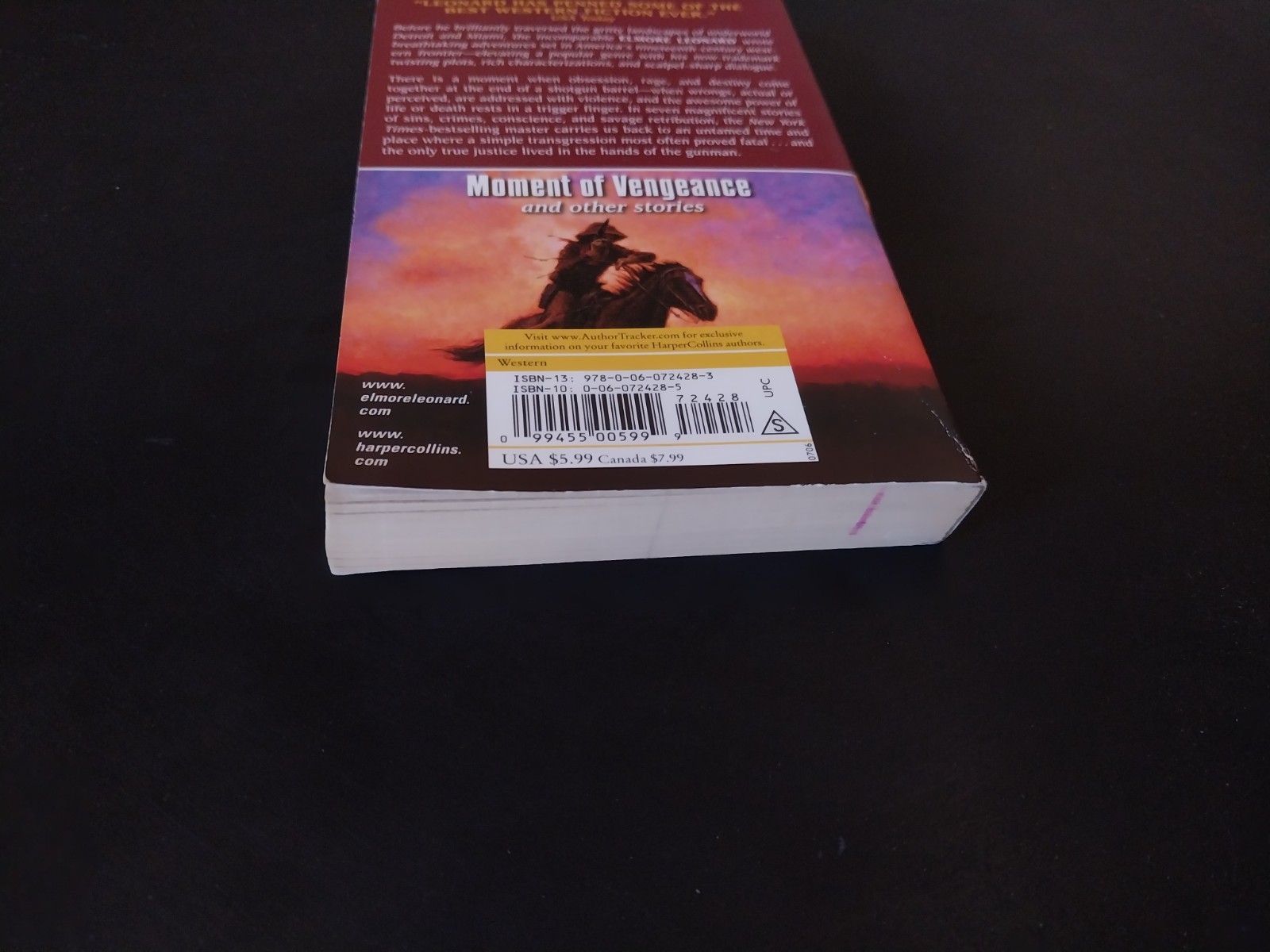 Elmore Leonard – Moment of Vengeance – HarperTorch First Printing 2006