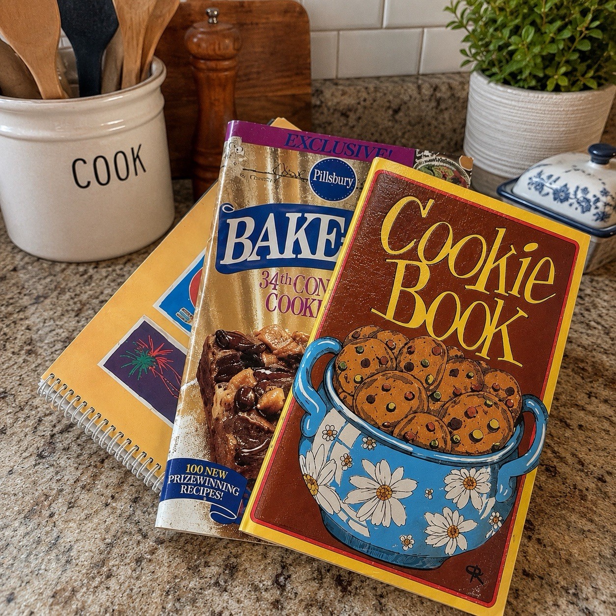 Vintage Pillsbury Bake Off 34th Cookbook Cookie Book Irena Chalmers Lot Bundle