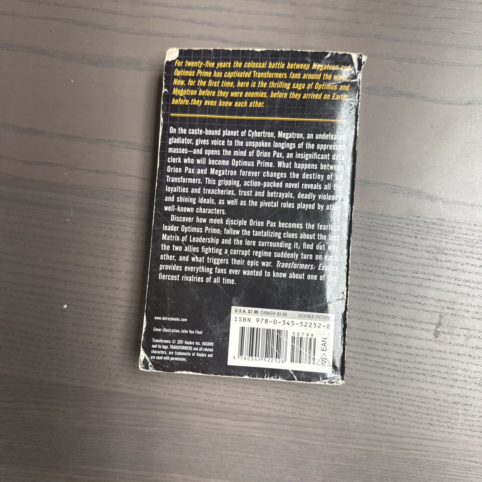 Transformers Exodus Paperback Book By Alex Irvine Balentine Books Acceptable