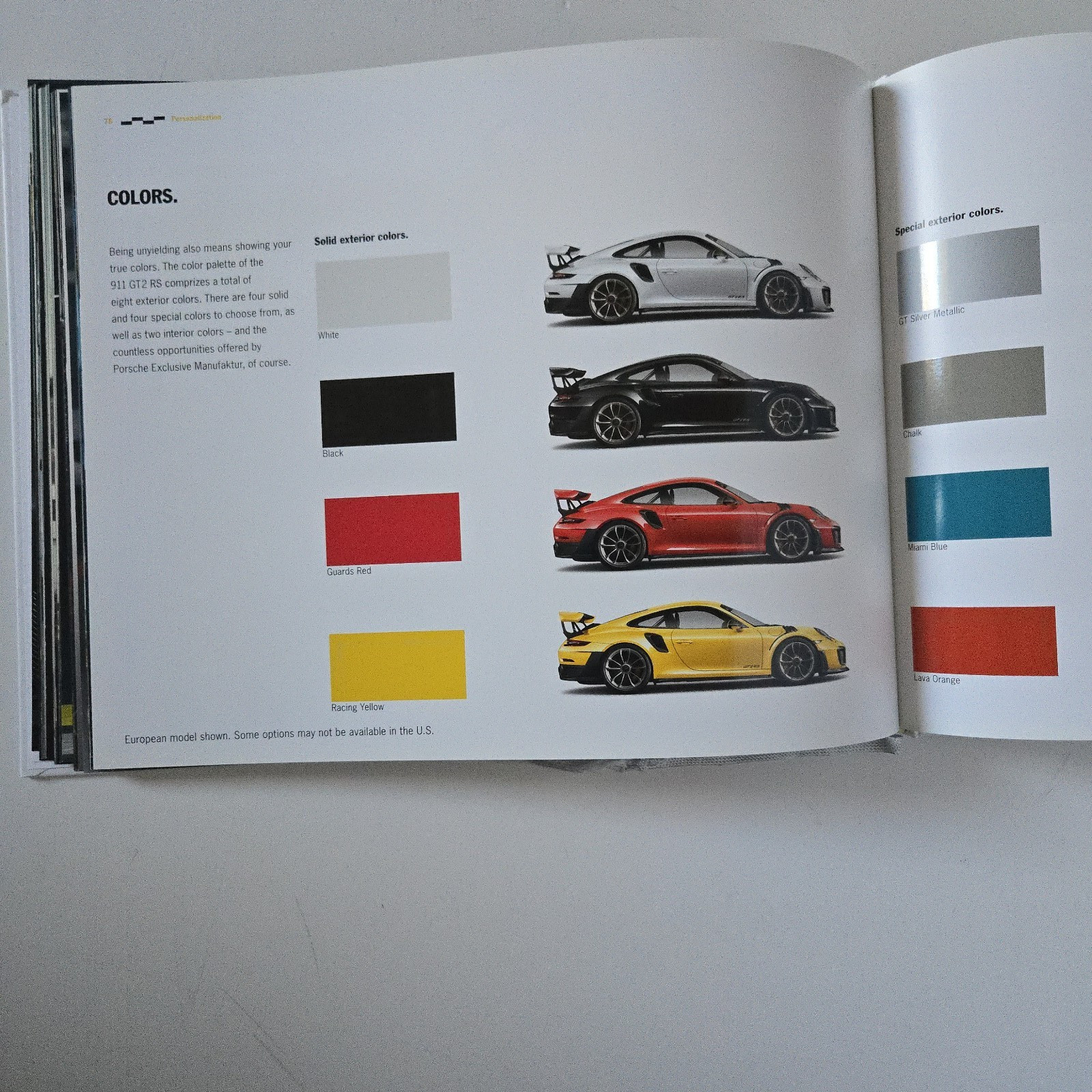 Porsche 911 GT2 RS 2017 Hardcover Showroom Brochure & 2019 Porsche 911 Catalog