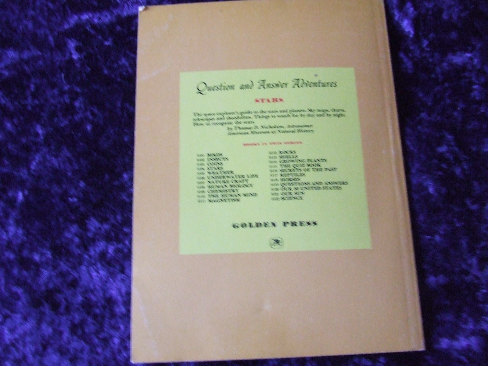1958 Stars Questions and Answers Adventures – A Golden Book – 96 Pages
