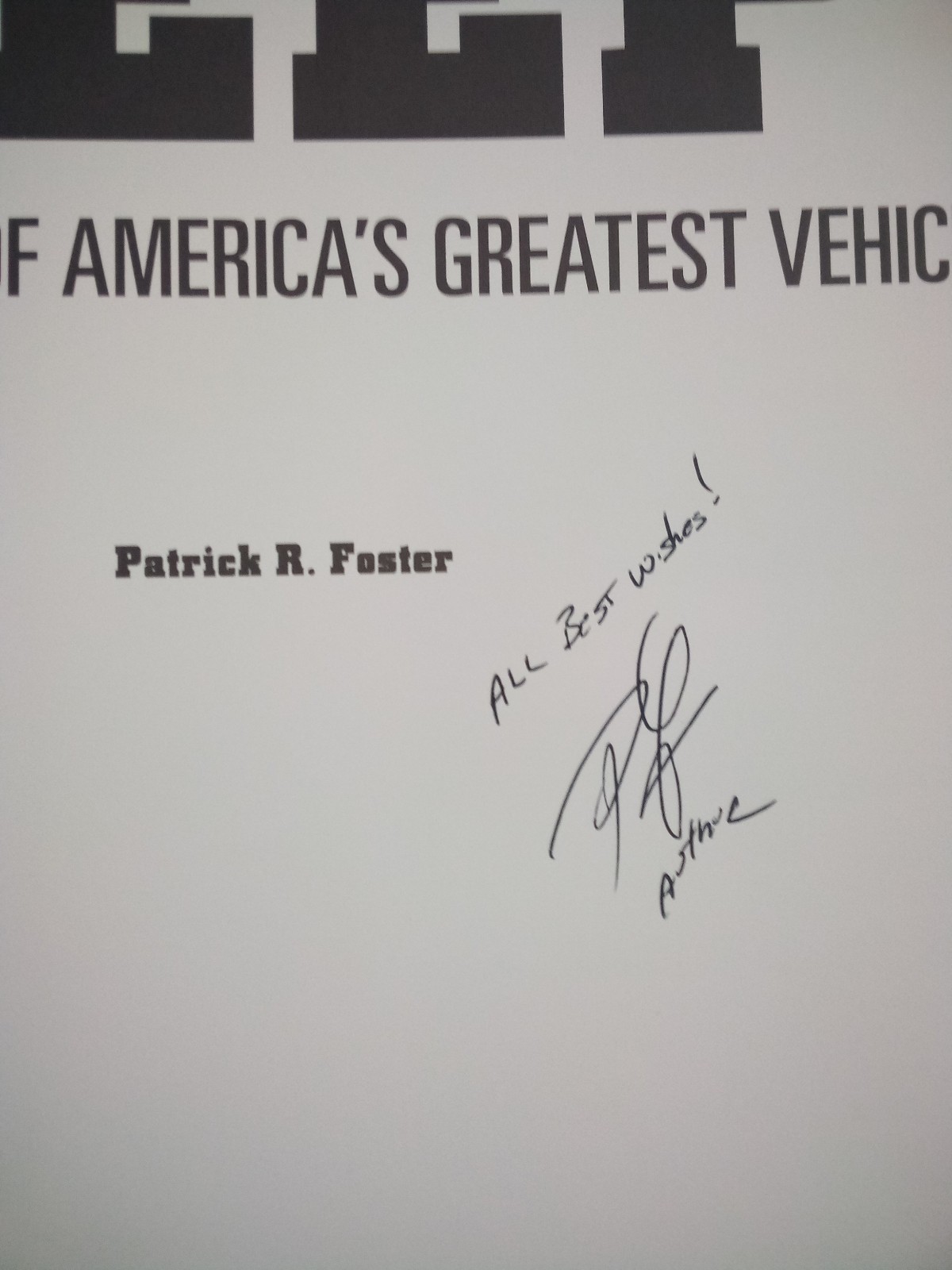 SIGNED! Jeep: The History of America’s Greatest Vehicle. 2014 HC