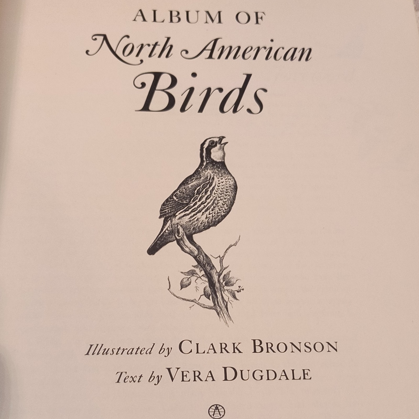 Album of North American Birds Hardcover Illustrated Vera Dugdale Clark Bronson