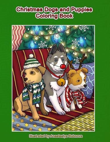 Mindful Coloring Books Christmas Dogs and Puppies Coloring Book (Paperback)