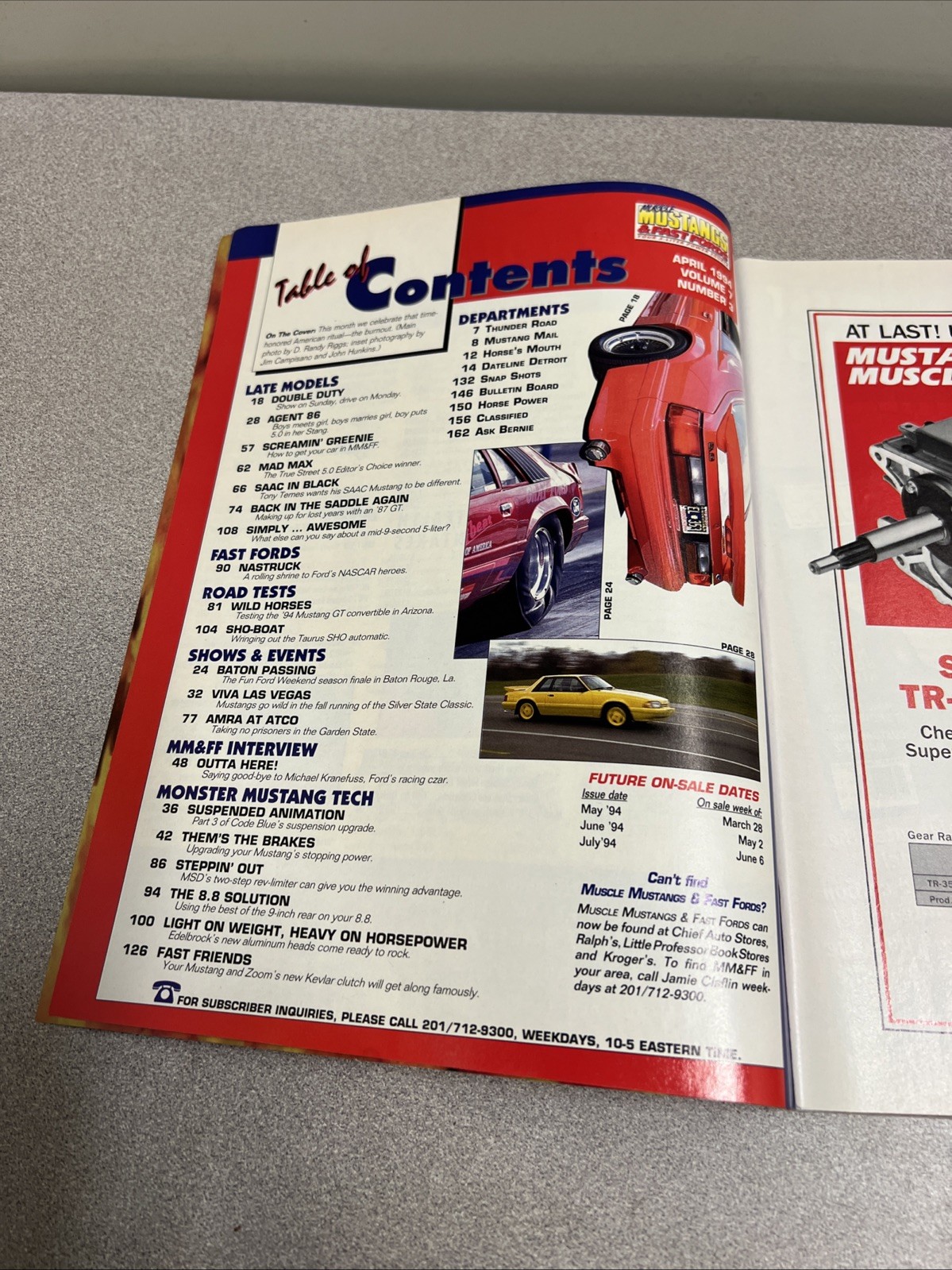 Muscle Mustangs & Fast Fords/Apr/1994/158 Mph In A 5.0 – On The Street / T88