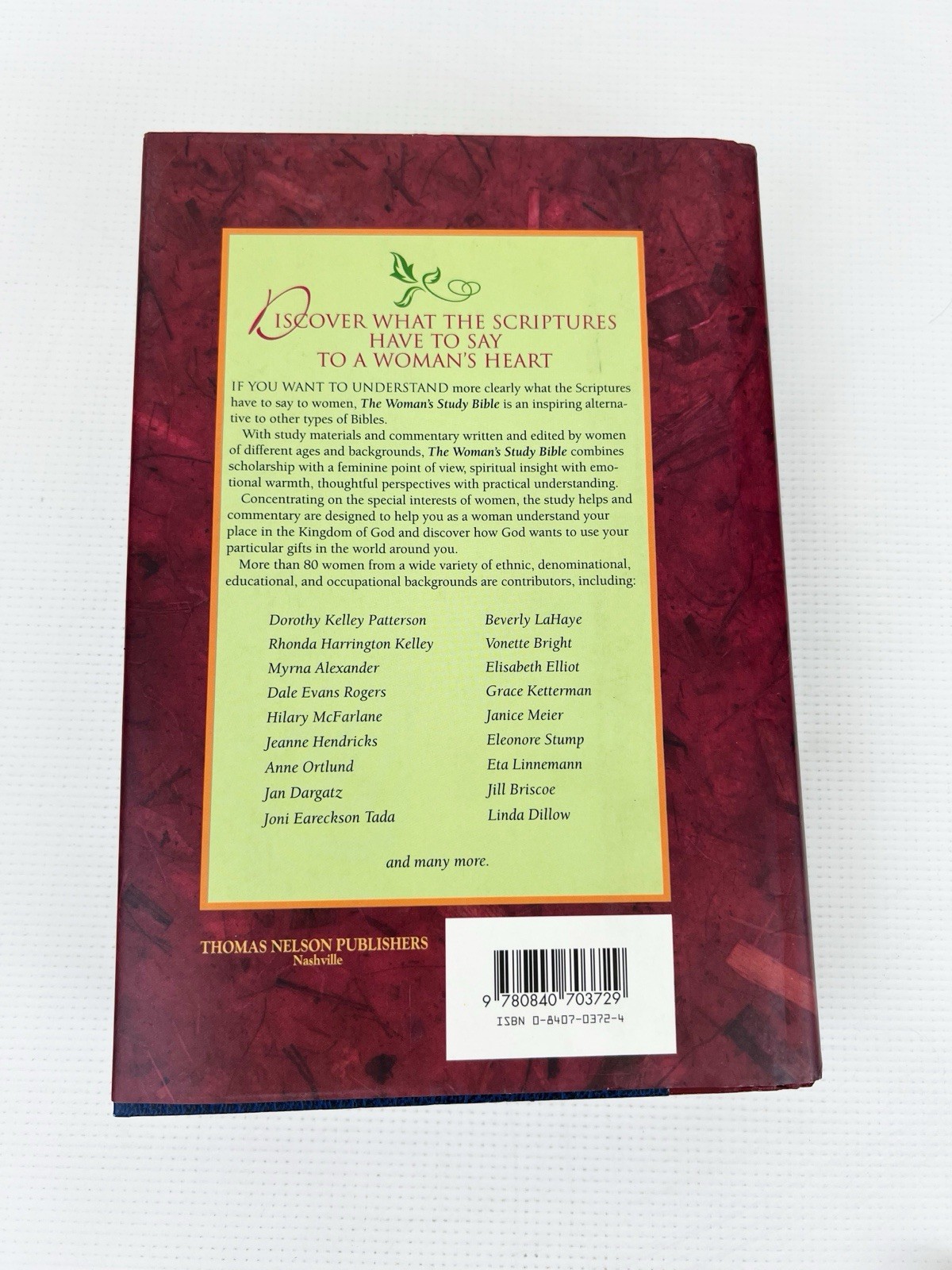 The Woman’s Study Bible Opening the Word of God to Women by Thomas Nelson