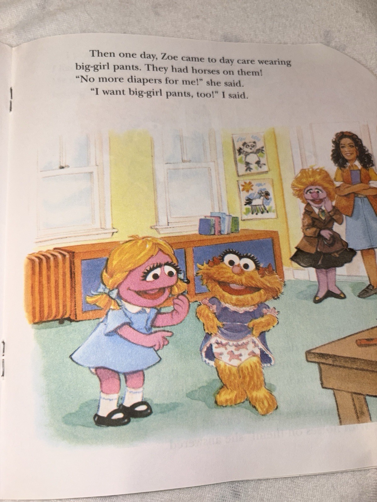 Sesame Street No More Diapers! Emma Thompson Shape Book Joe Ewers CTW 1999