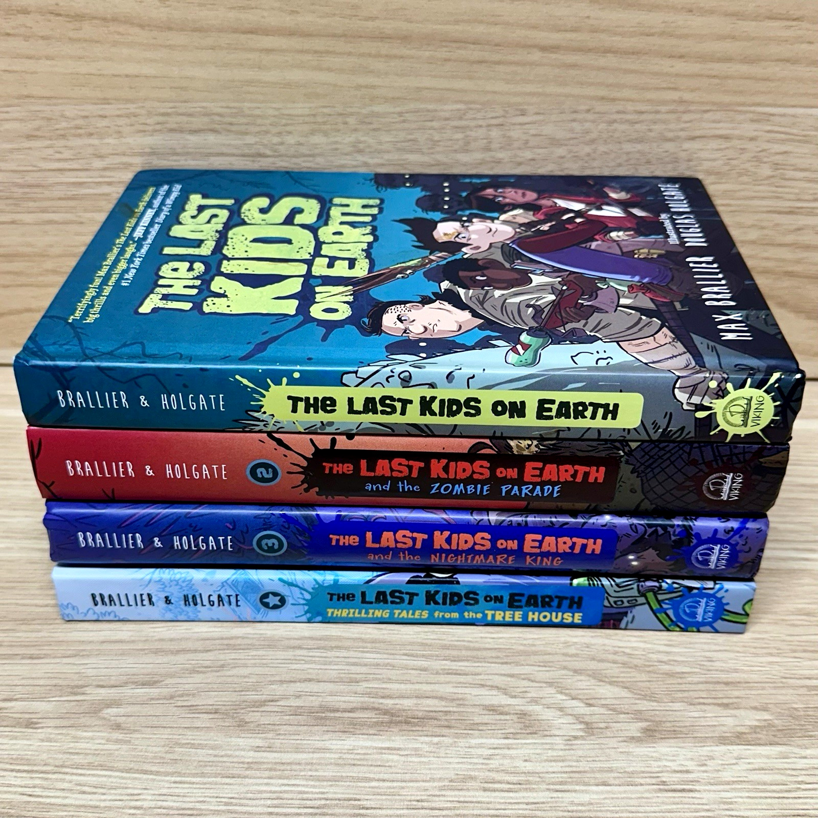 Lot of 4 The Last Kids on Earth Books Hardcover Max Brallier Netflix Series Set