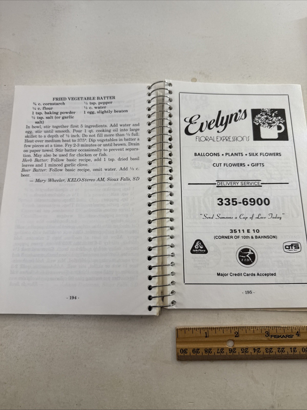 Sioux Falls South Dakota SD Cookbook Vintage 1980s KELO Radio Station Midwestern