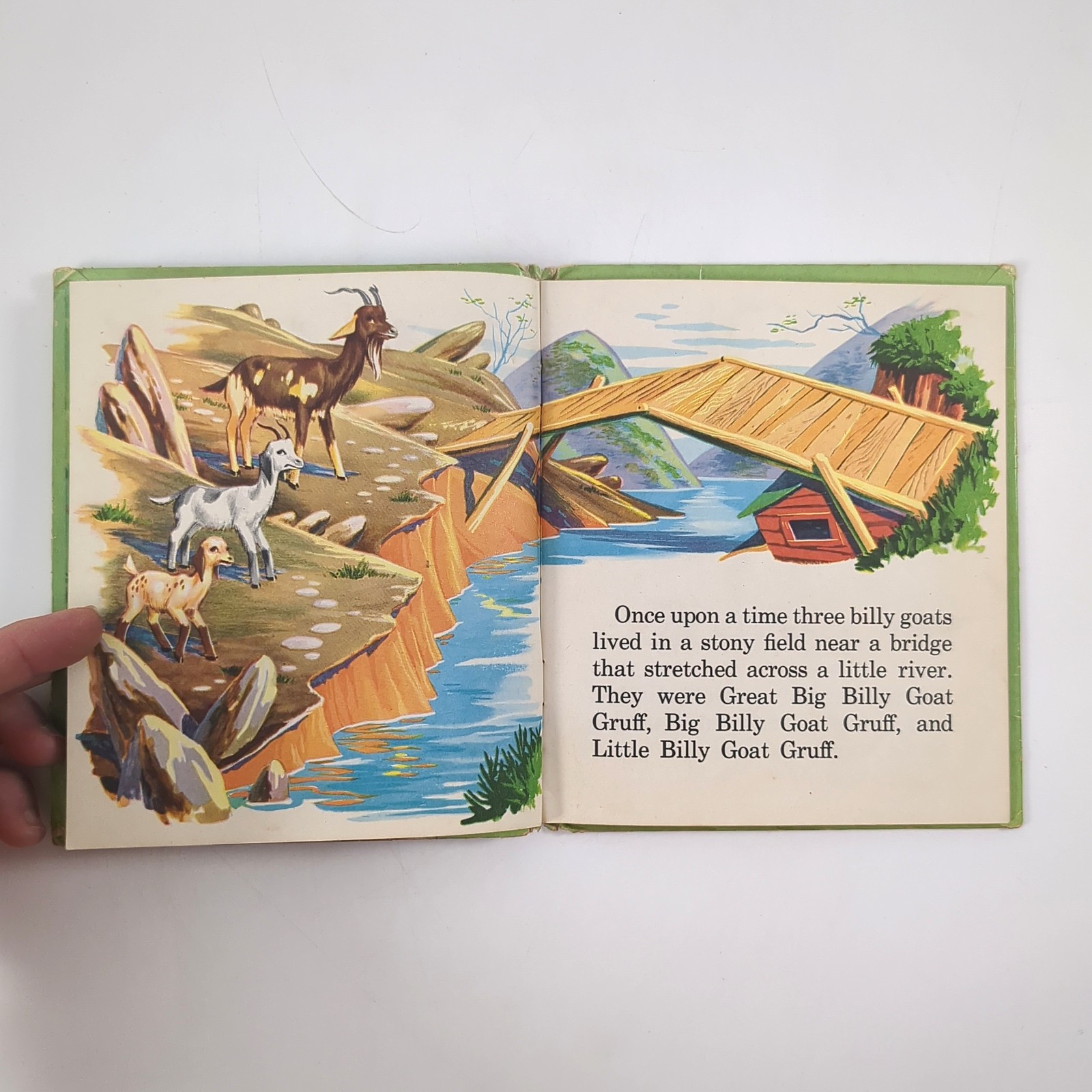 Three Billy Goats Gruff Troll Bridge Tell A Tale Picture Book Lee Ames 1954