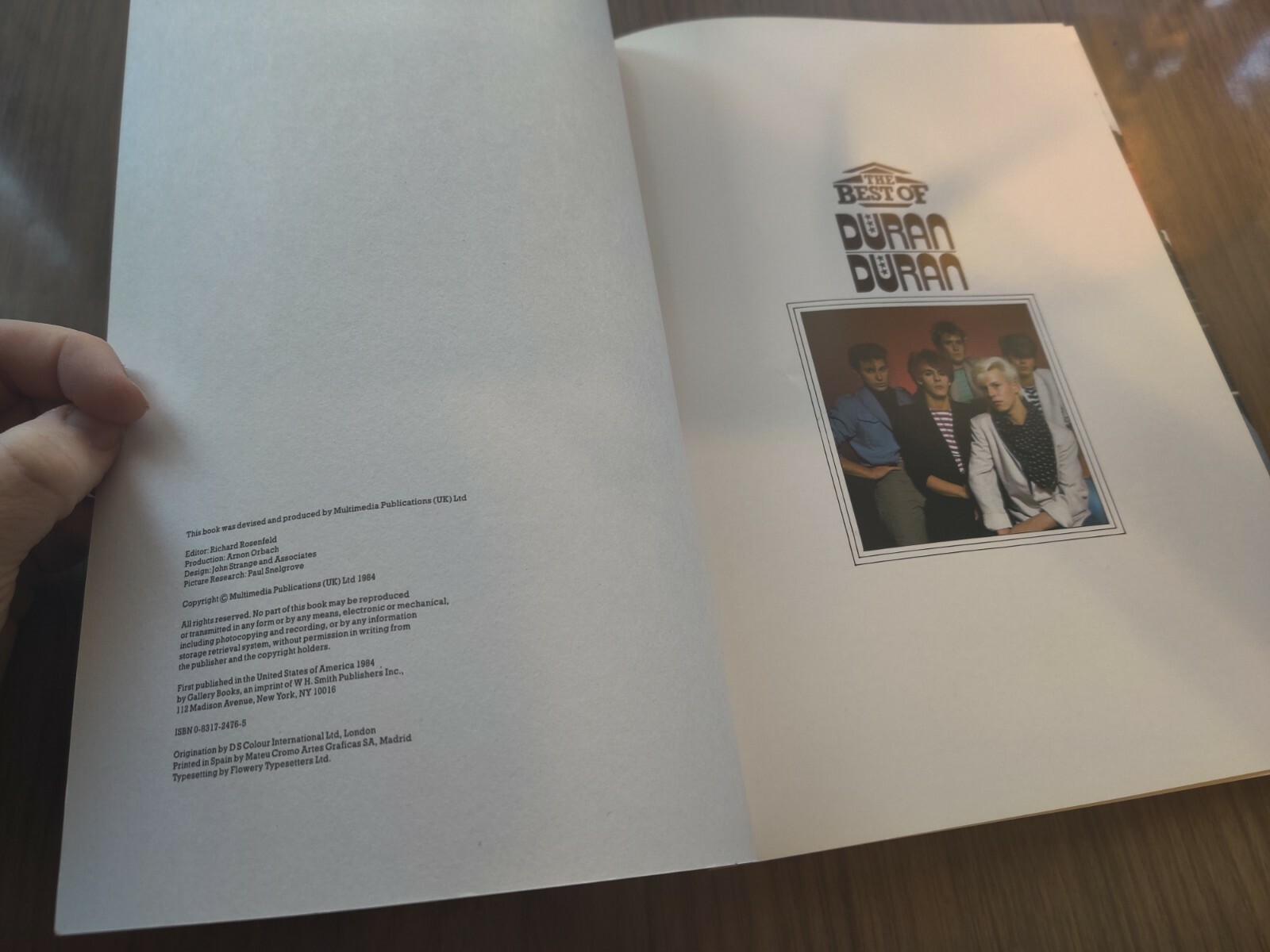 The Best Of Duran Duran Photograph Book 1984