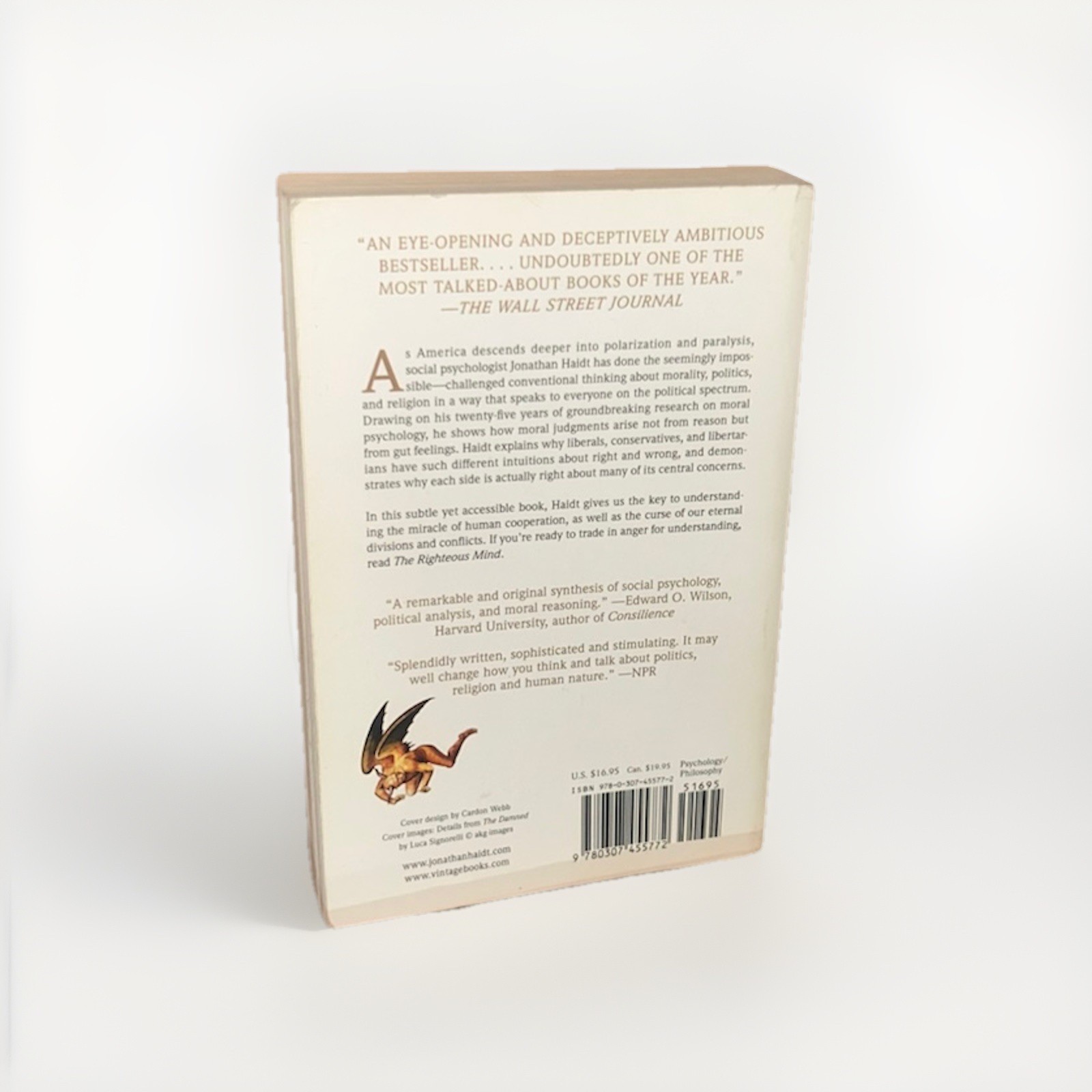 Jonathan Haidt The Righteous Mind Paperback Nonfiction