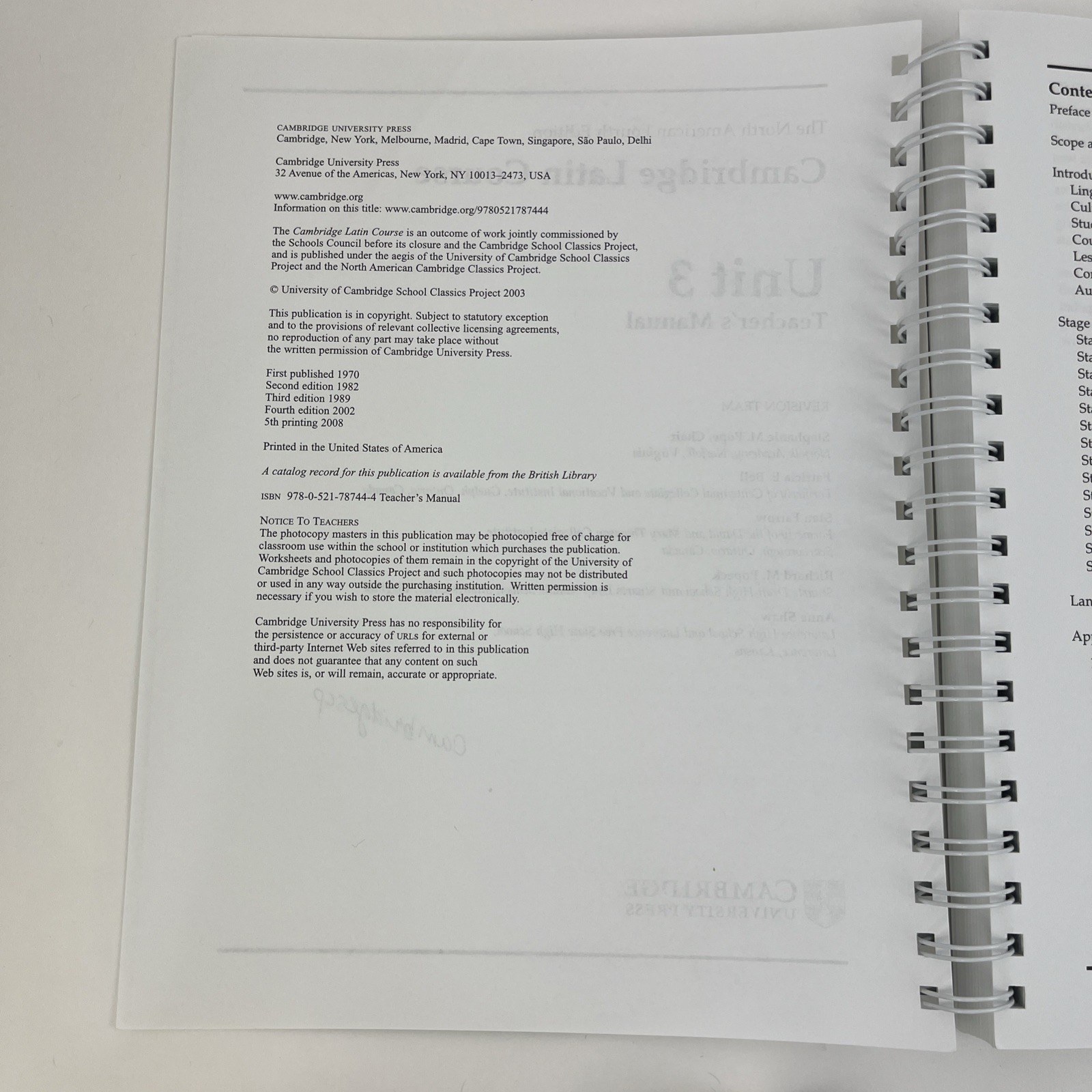 Cambridge Latin Course Unit 3 Teacher’s Manual North American edition (North Ame