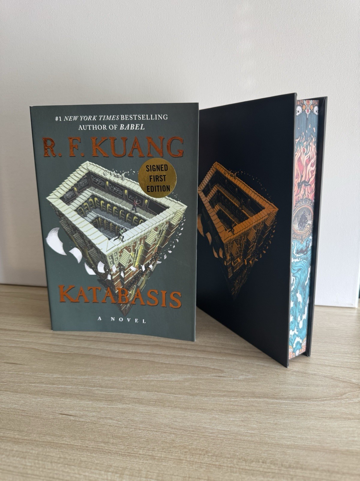 SIGNED Katabasis Deluxe Edition Sprayed Edges by R. F. Kuang + Enamel Pin