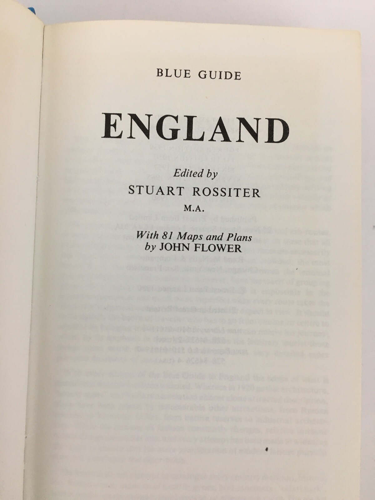 Blue Guide England Ernest Benn London Hardback 720 Pages Travel Guide