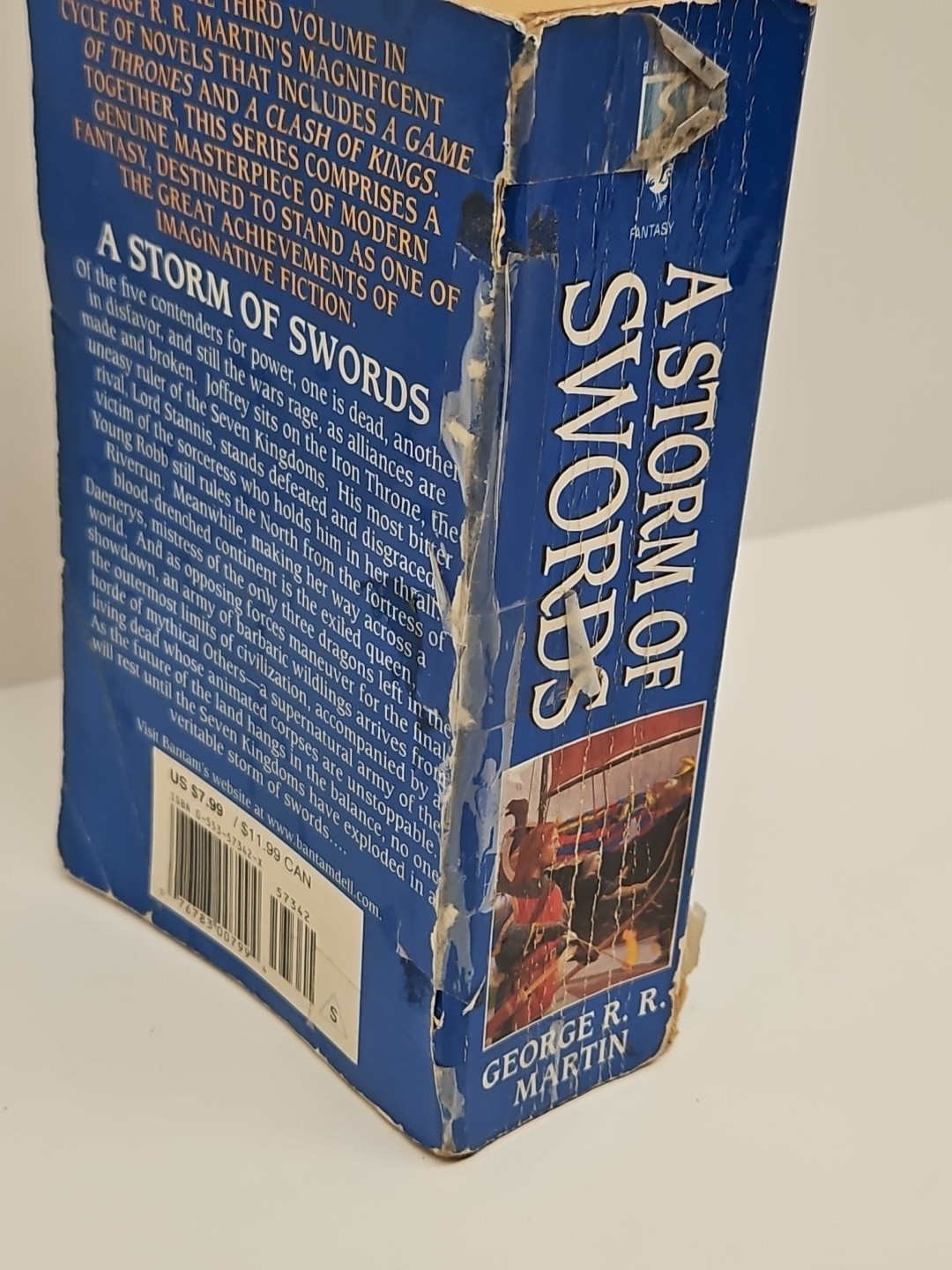 A Storm of Swords George R.R. Martin Vintage Book Paperback Bantam Blue
