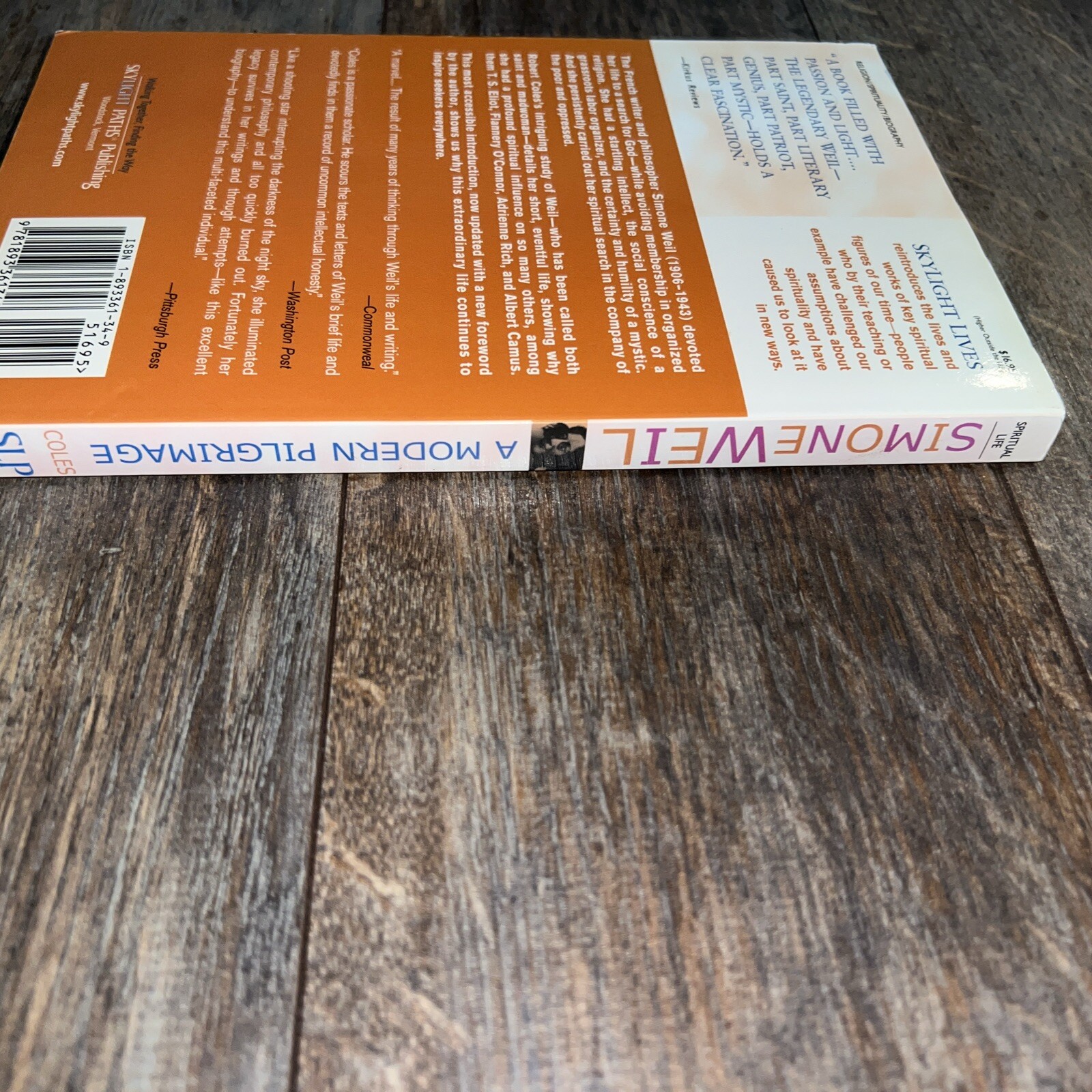 Simone Weil: A Modern Pilgrimage by Robert Coles, Paperback Copy Good Condition