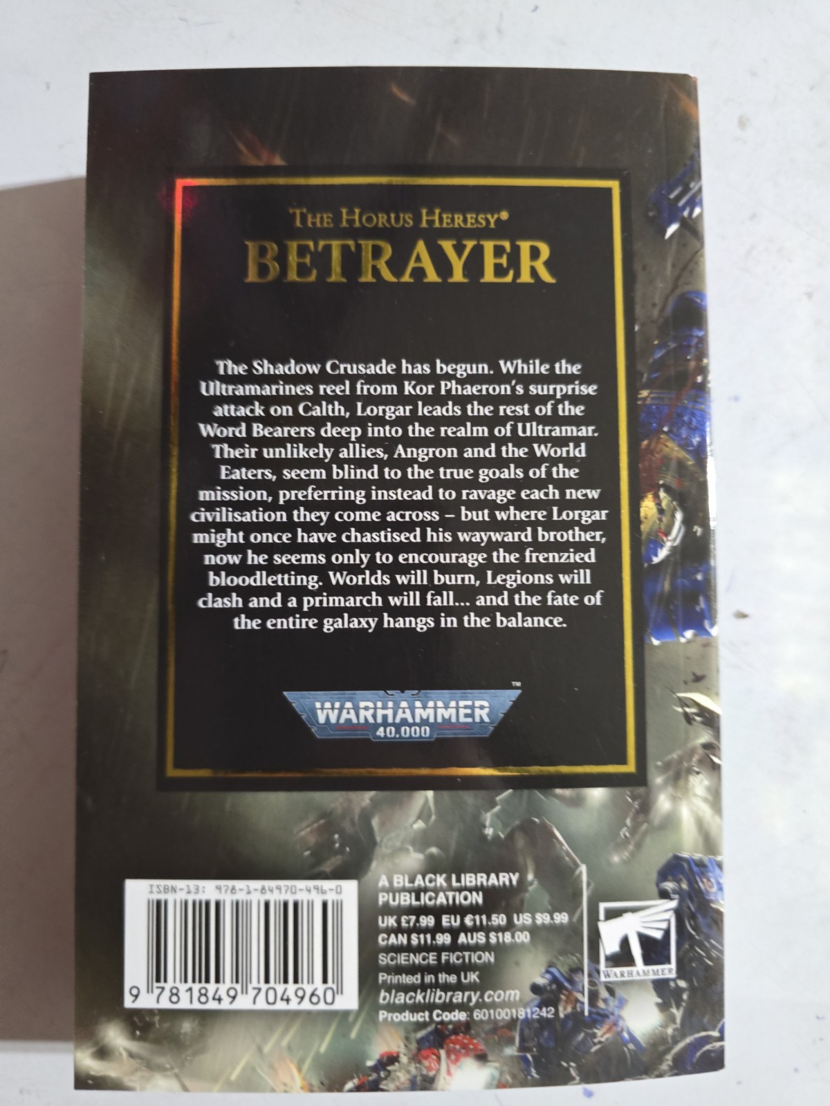 Betrayer by Aaron Dembski-Bowden TPB HORUS HERESY BLACK LIBRARY