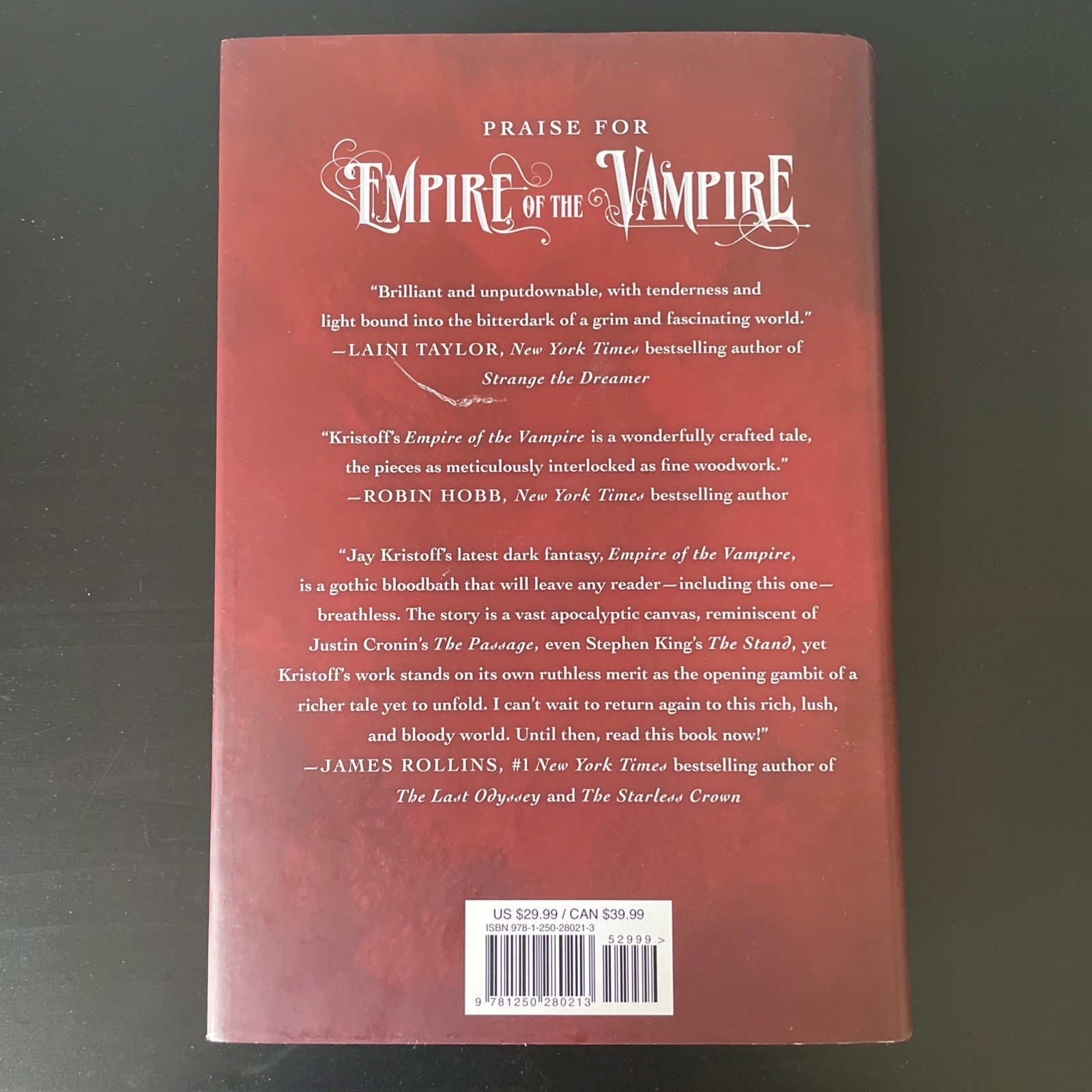 Signed Empire of the Vampire by Jay Kristoff Barnes & Noble Exclusive Edition HC