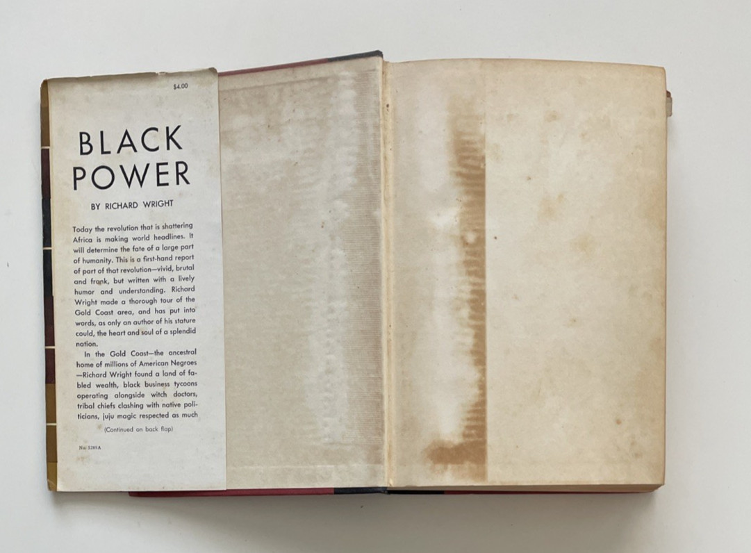 Black Power Richard Wright 1954 First Edition Hardcover Dust Jacket Harper Bros