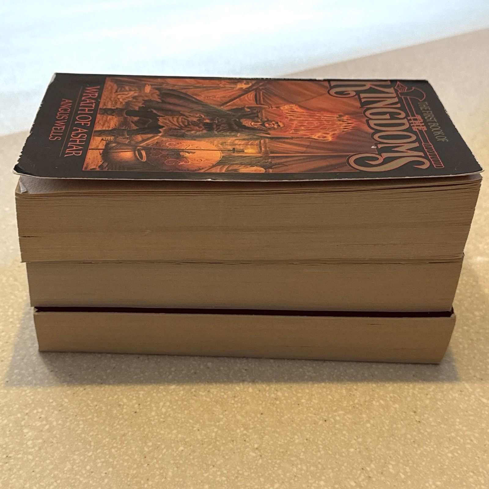 3V Set Angus Wells THE KINGDOMS Wrath of Ashar, Usurper, Way Beneath 1ST Edition