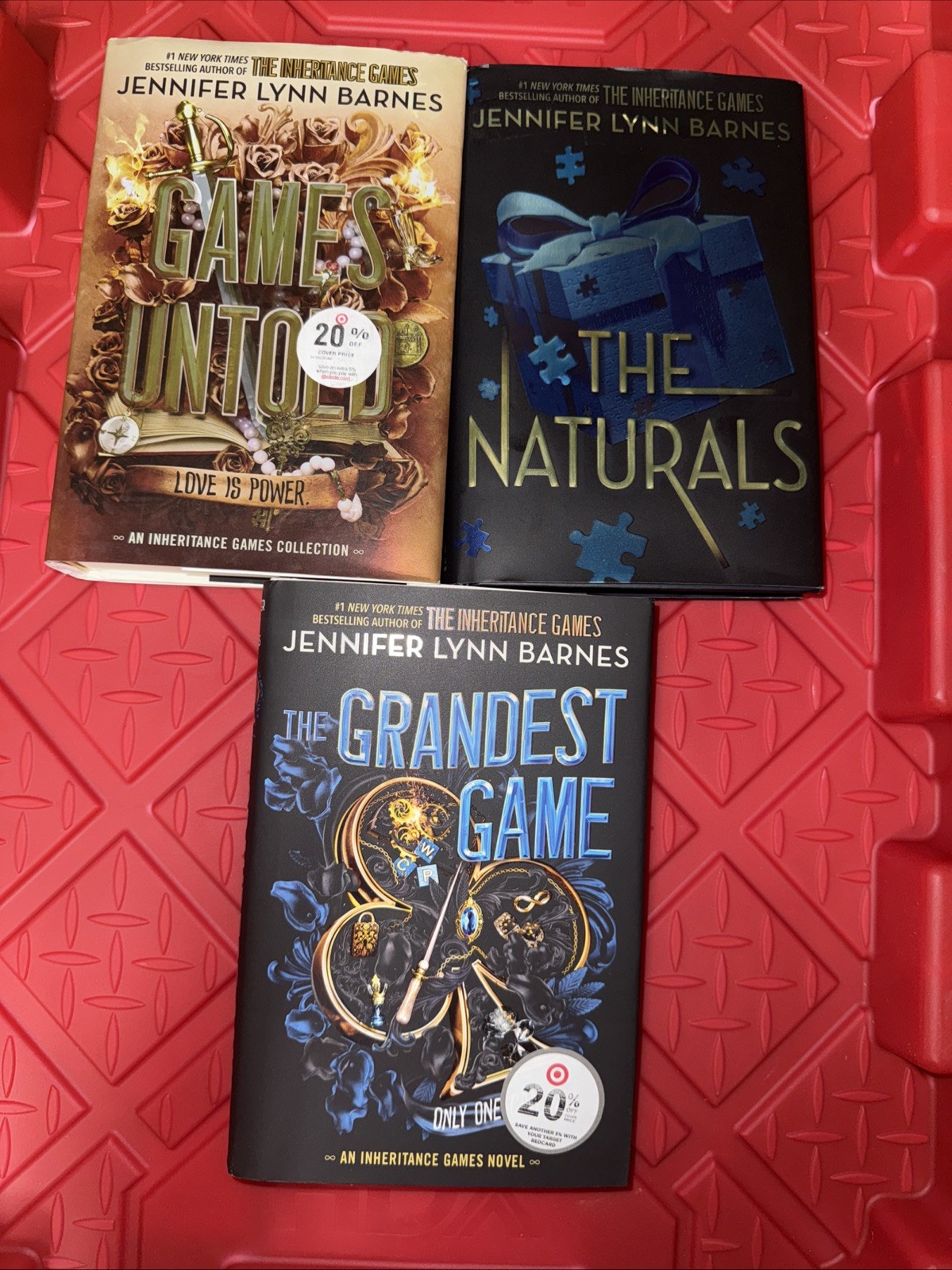 Jennifer Lynn Barnes the Inheritance GamesLot of 3 Books Naturals Games Untold