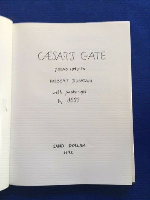 CAESAR’S GATE. POEMS 1949-50 – SECOND ED. 1ST. HARDCOVER BY ROBERT DUNCAN 1/600