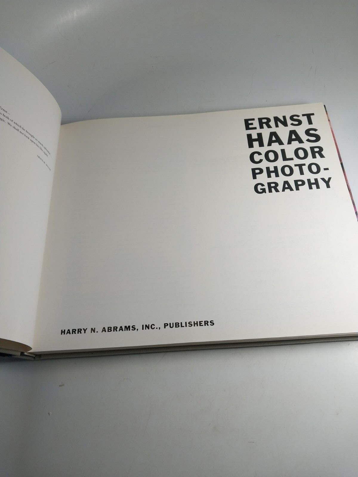 Ernst Haas Color Photography by Ernst Haas 1989 Abrams Fine Art Book HC DJ