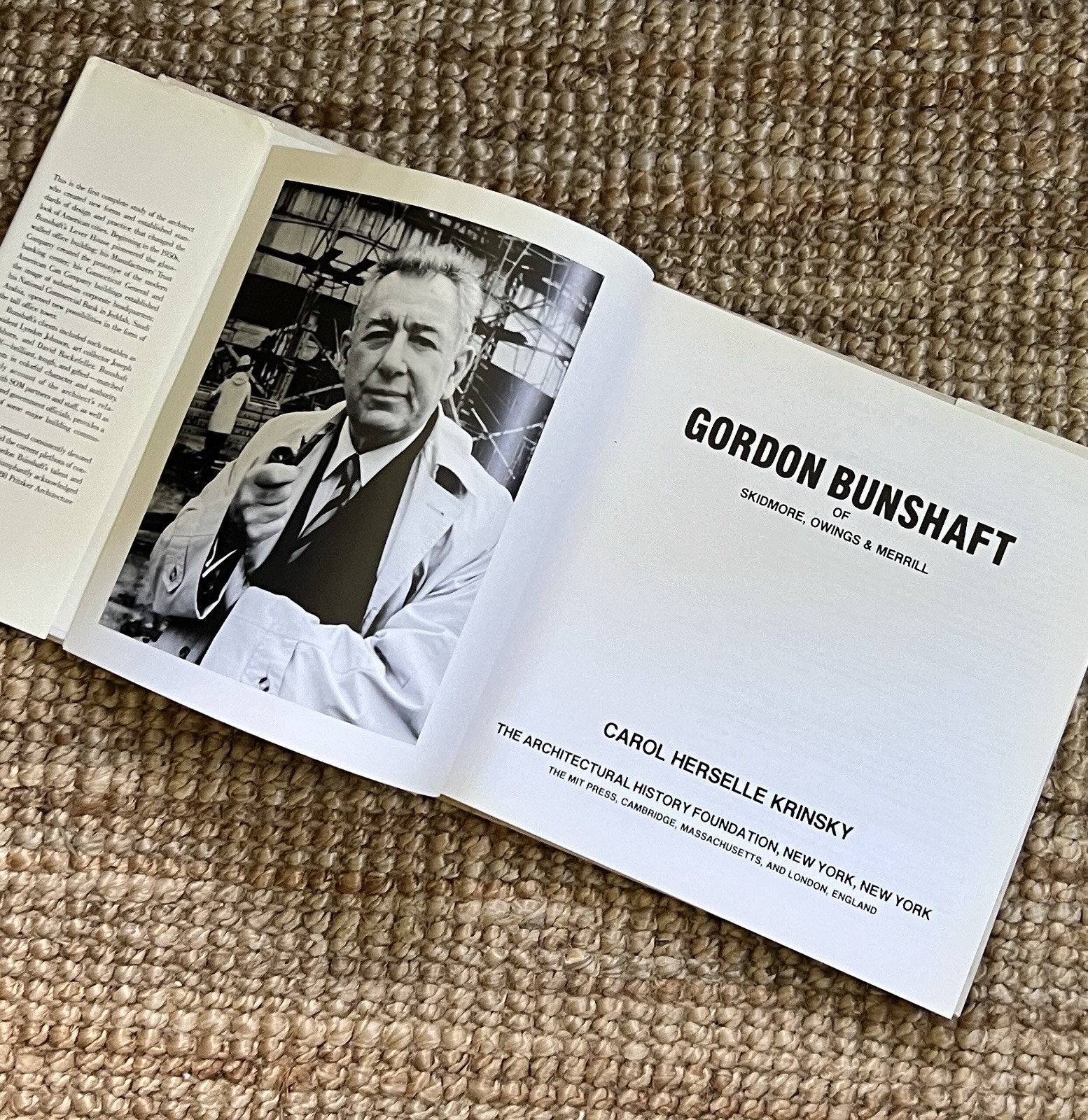 Gordon Bunshaft of Skidmore, Owings & Merrill, Krinsky, Hardcover, MIT Press